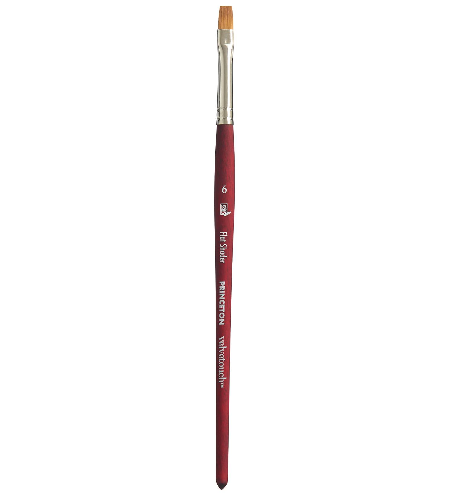 Princeton Velvetouch Series 3950 Flat Shader Paint Brush for Acrylic, Oil, and Watercolor - Size 6 - Buy Online on GoSupps.com