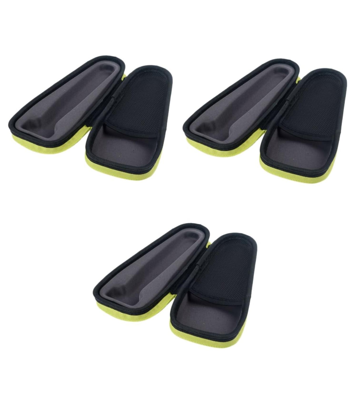 PopetPop Razor Storage Bag | Protective Cover for Men's Electric Shavers | Set of 3 Black 19x7cm - Buy Online on GoSupps.com