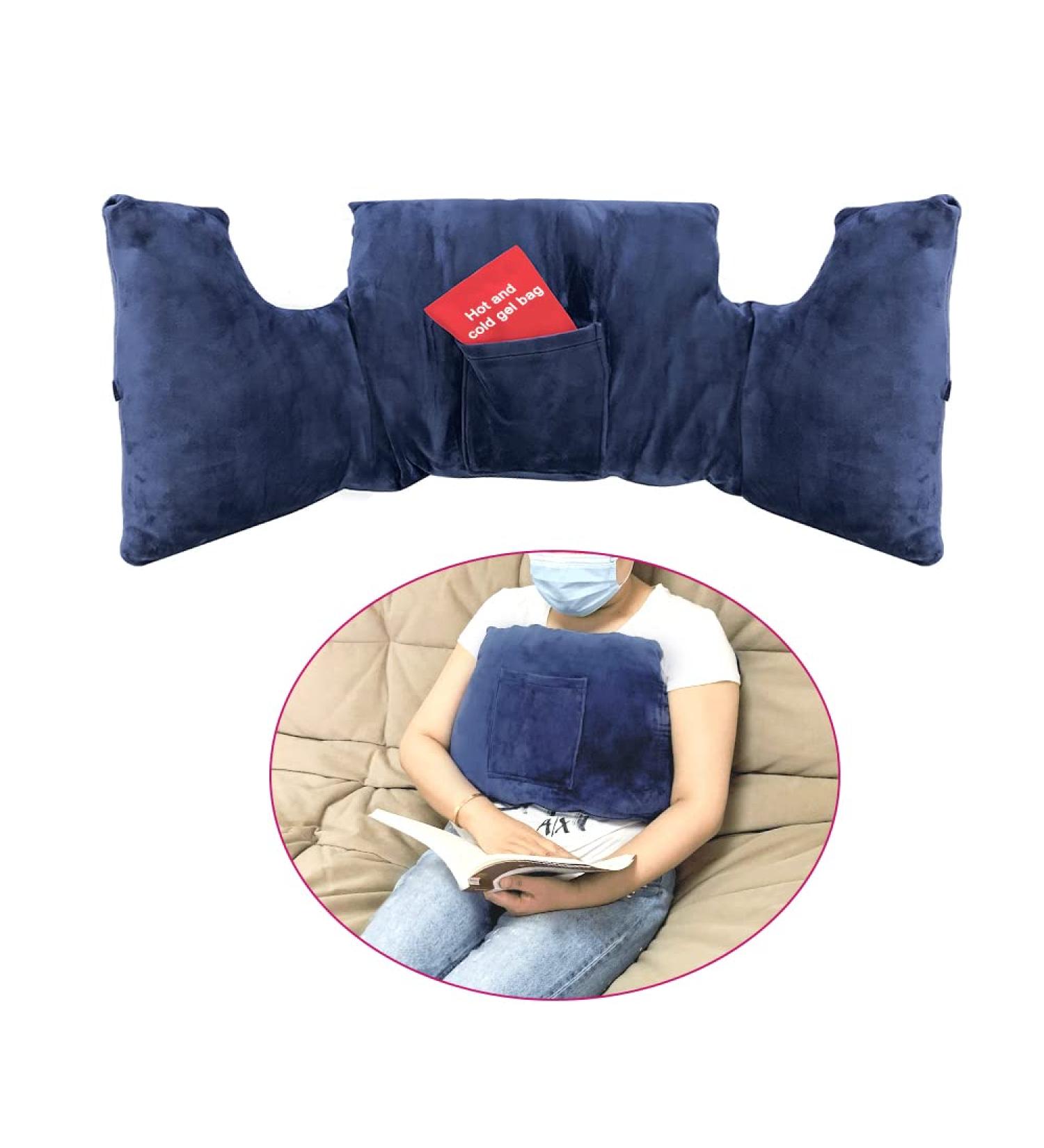 Hysterectomy Pillow for Post Surgery Recovery - C Section, Mastectomy, Tummy Tuck - Seatbelt Pillow with Pocket for Abdominal Support - Buy Online on GoSupps.com