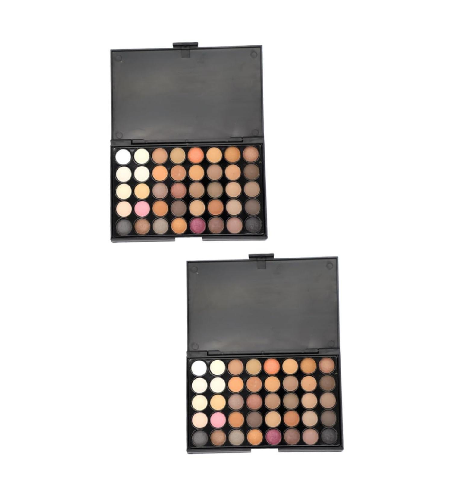 DOITOOL 2pcs 40 Multicolor Shadow Girls Cosmetic Colors Ladies Eyeshadow Smoky Makeup Pallet Lustre Matte - Buy Online on GoSupps.com