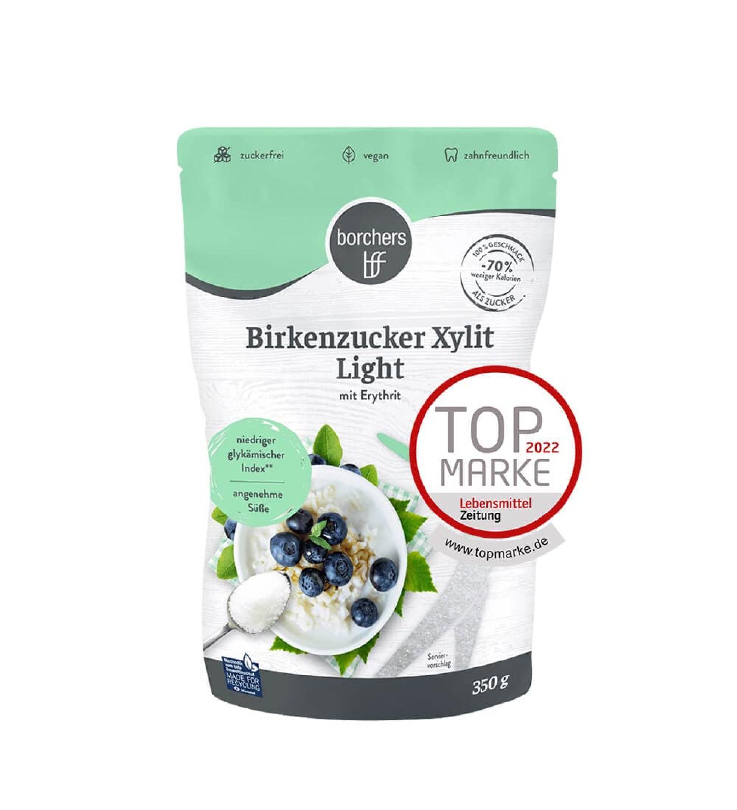 Borchers Birch Sugar Xylitol with Erythritol - Sugar-Free Vegan Tooth-Friendly Sweetness | 350g - Buy Online on GoSupps.com