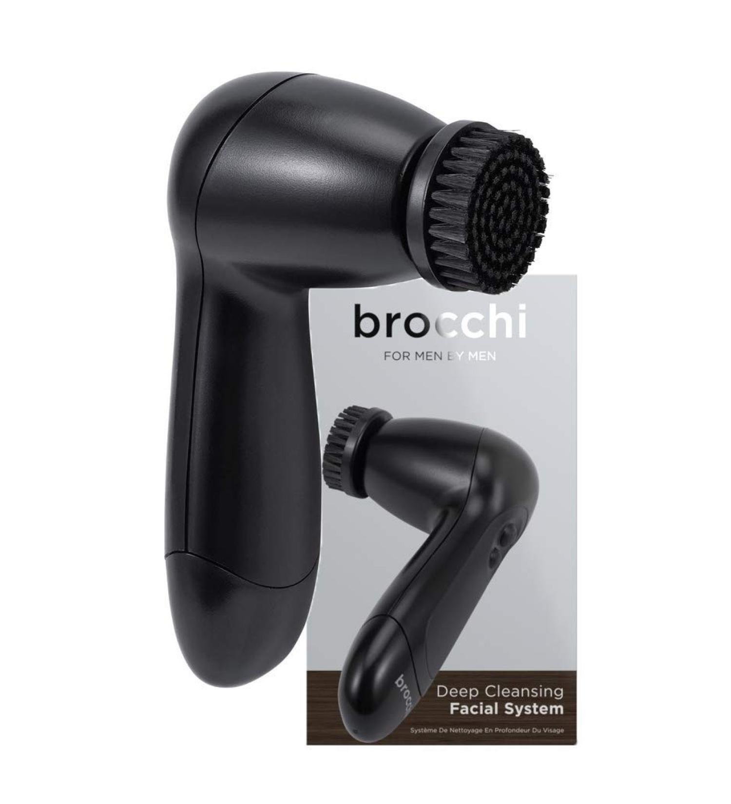 Brocchi Facial Cleansing Spin Brush for Men | Deep Exfoliating Face Wash Scrubber - Buy Online on GoSupps.com