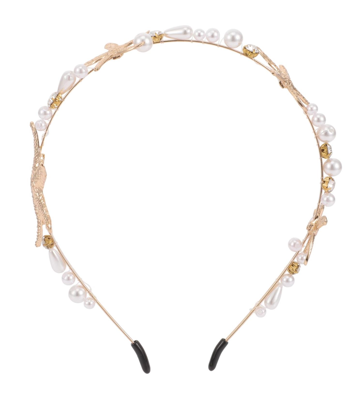 CRILSTYLEO 1pc Fashion Hair Hoop Headband Bridal Hair Sea Star Hair Hoop Hair Pearl - Buy Online on GoSupps.com
