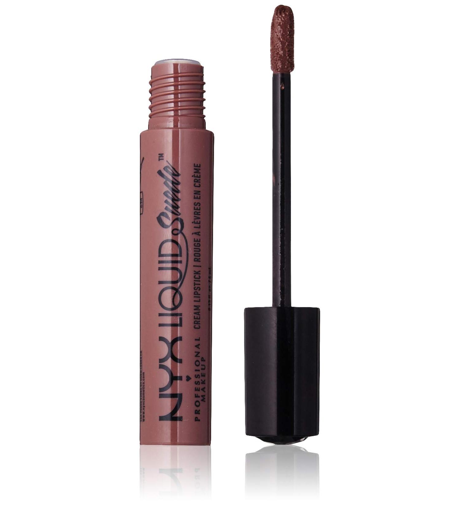 NYX Liquid Suede Cream Lipstick in Brooklyn Thorn - Deep Brown With Purple Undertones | 0.13 Fl Oz - Buy Online on GoSupps.com