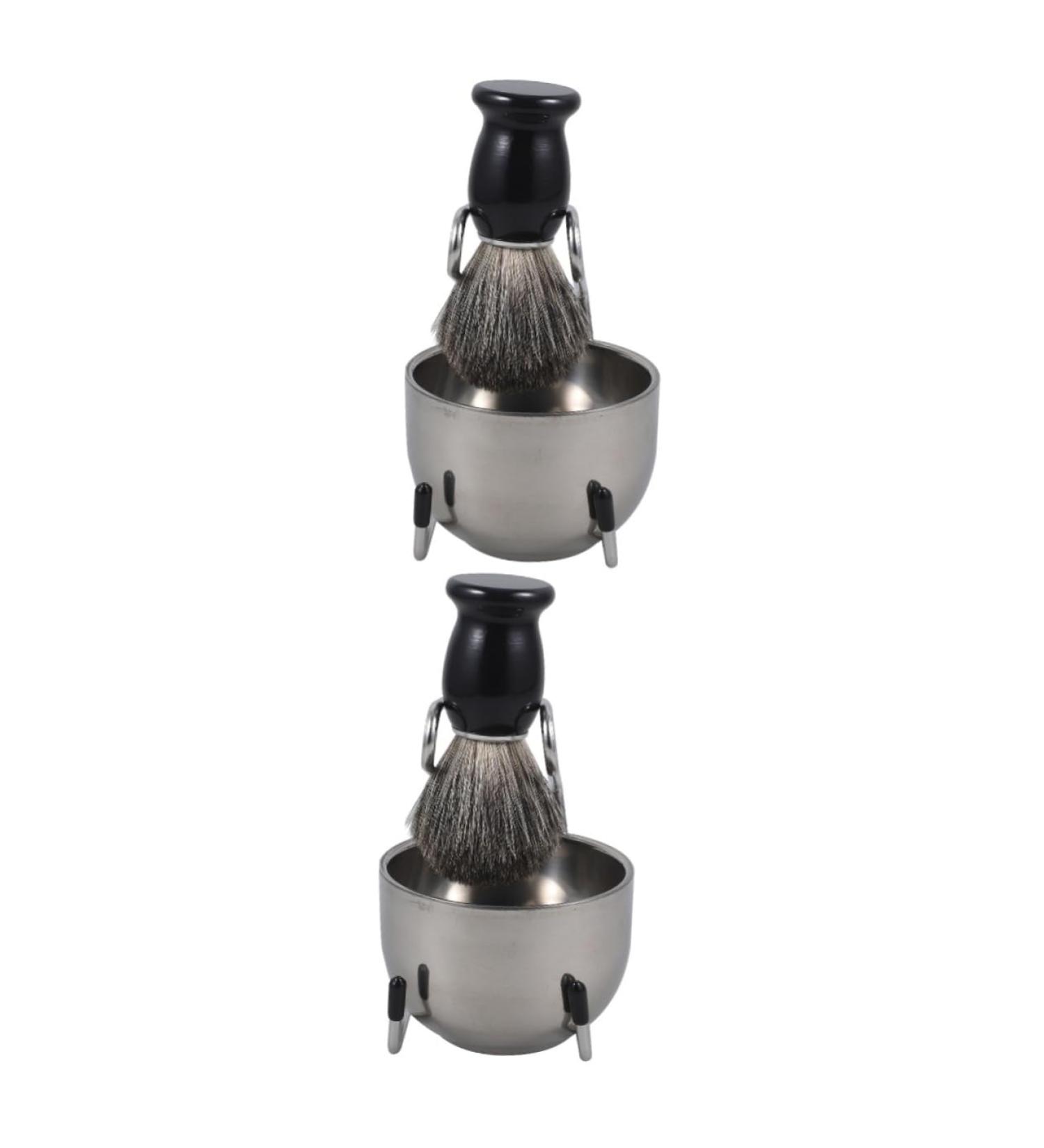 2 Sets Beard Brush Set | Professional Shaving Brush Tool for Men | Portable Beard Care Supplies - Buy Online on GoSupps.com