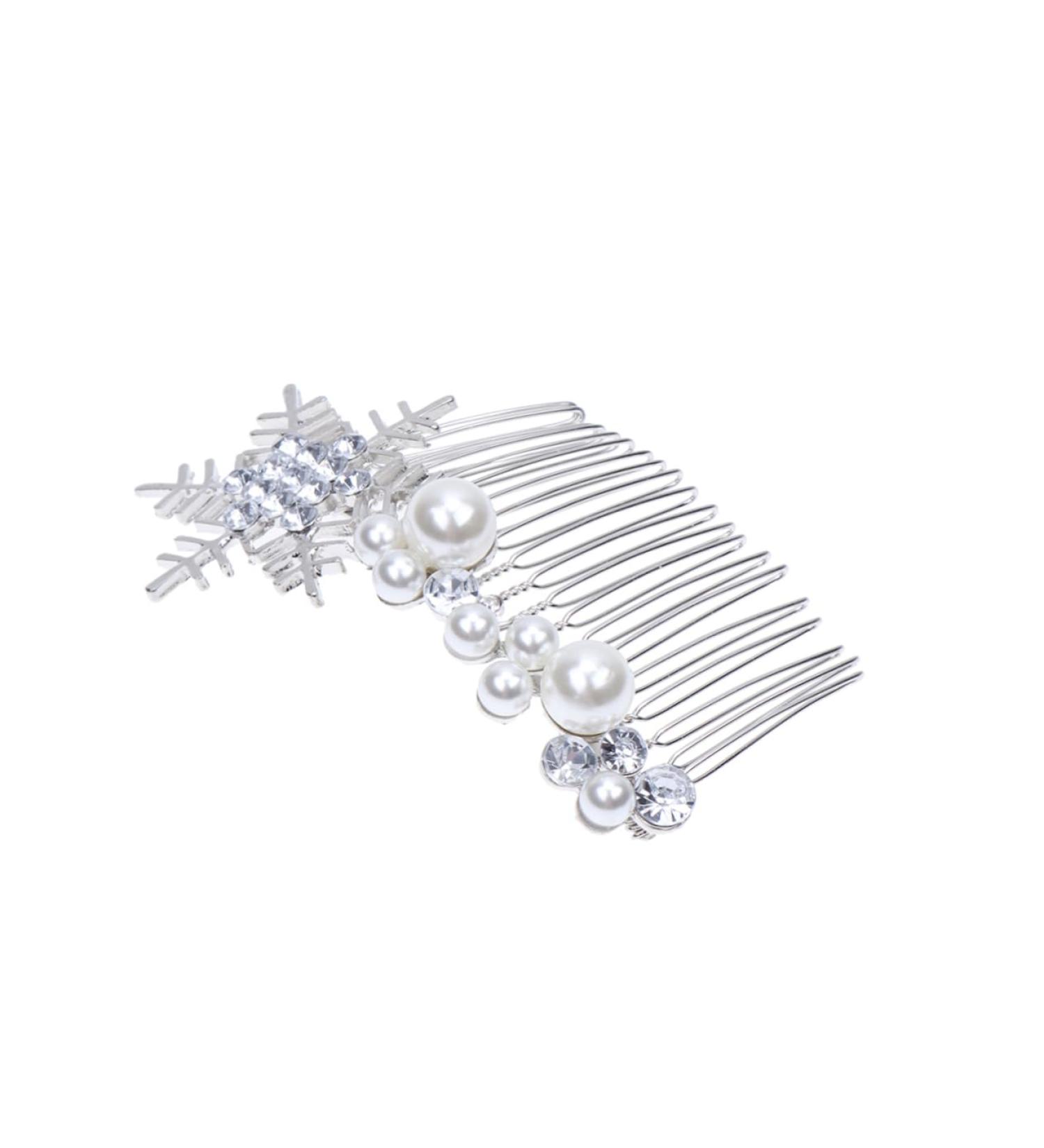 Housoutil 1pc Hair Barrettes Bridal Headpieces for Wedding Xmas Side Comb Pearl Side Comb Xmas Wedding Hair Pin Floral Wedding Pearl Hair Accessories Bride Christmas Slideshow Size 1 Silver - Buy Online on GoSupps.com
