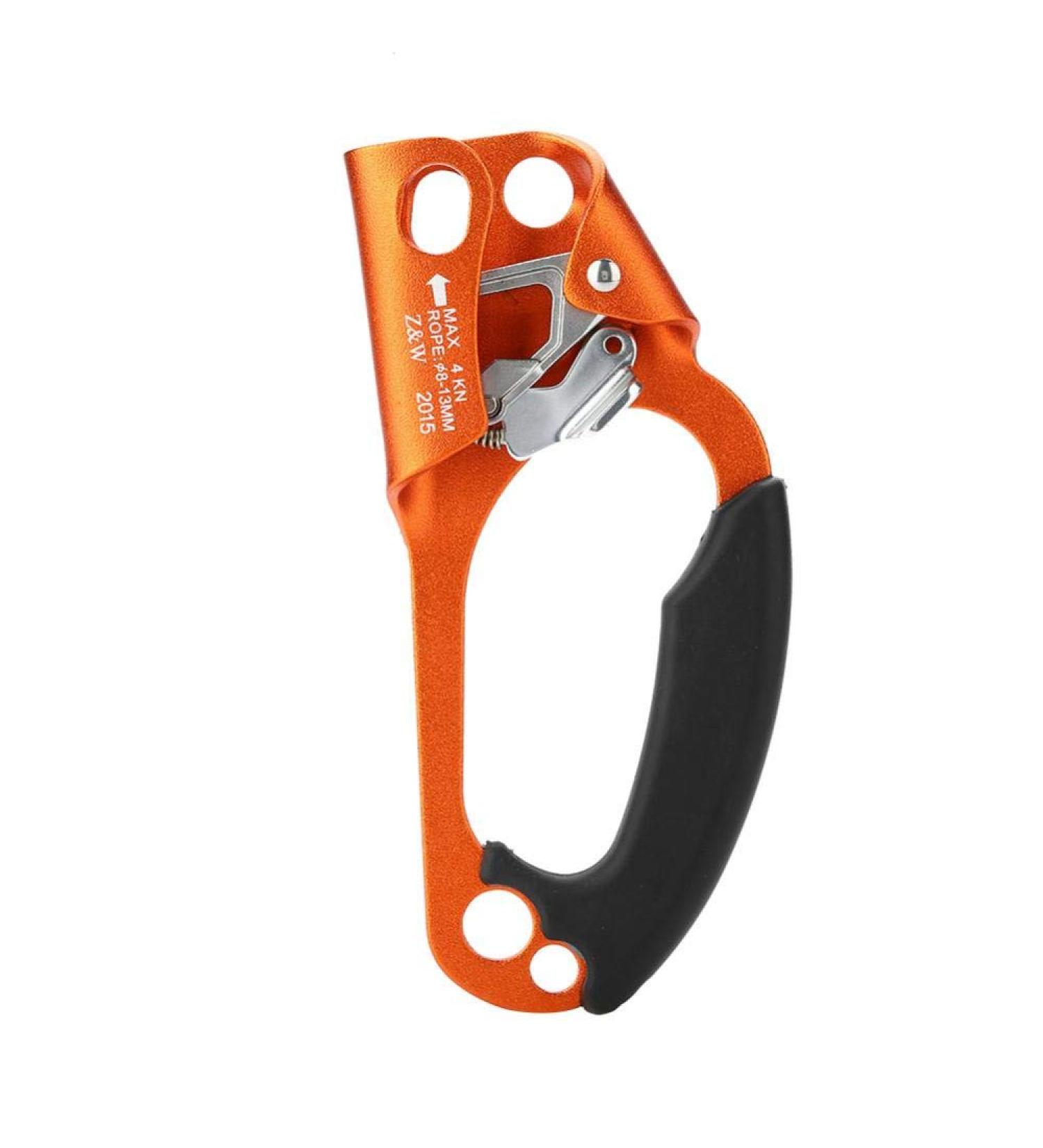 TBET Hand Ascender Rope Clamp - Right-Handed Climbing Equipment for 8mm-13mm Rope | Durable Climbing Handle in Green/Orange/Gray - Buy Online on GoSupps.com