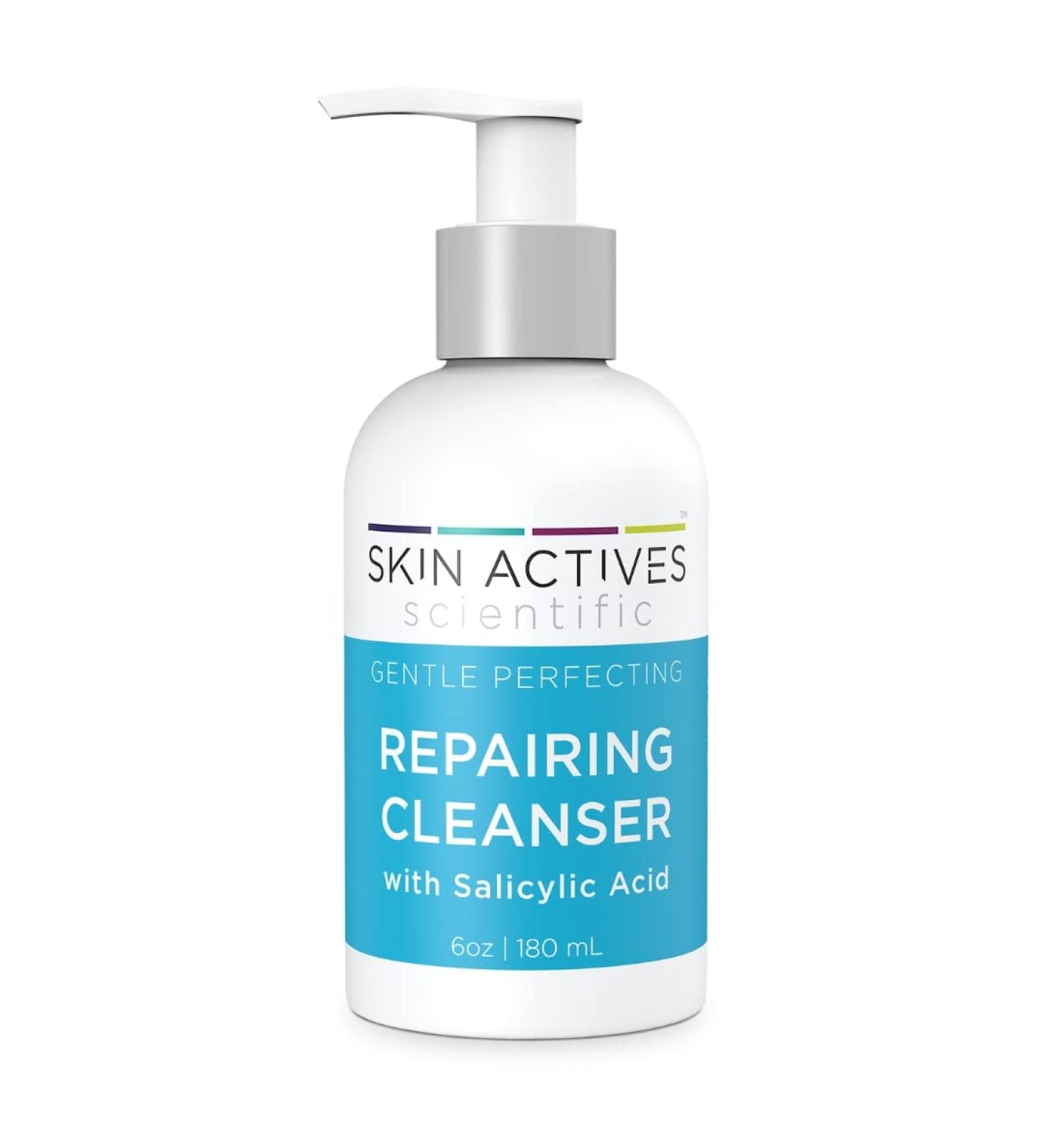 Skin Actives Repairing Cleanser | Pore Clearing Facial Wash with Salicylic Acid | 6 fl. oz. | Ceramides & Tremella for Clear Skin - Buy Online on GoSupps.com