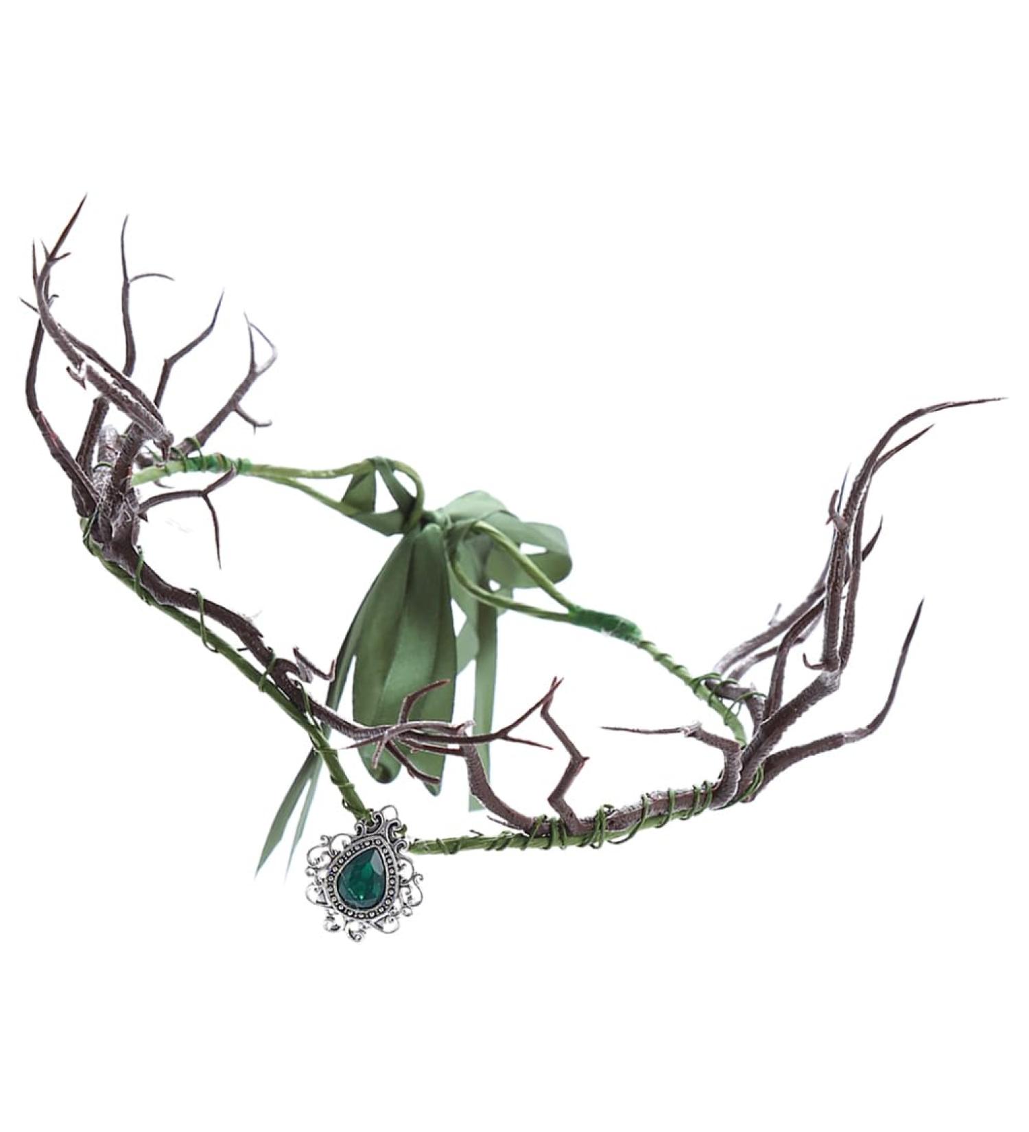 Beavorty Hair Accessory Fairy Antler Crown Elf Flower Headpiece Leaf Tiara Circlet Forest Headband Tree Branches Headdress for Renaissance Halloween Cosplay Festival Accessory - Buy Online on GoSupps.com