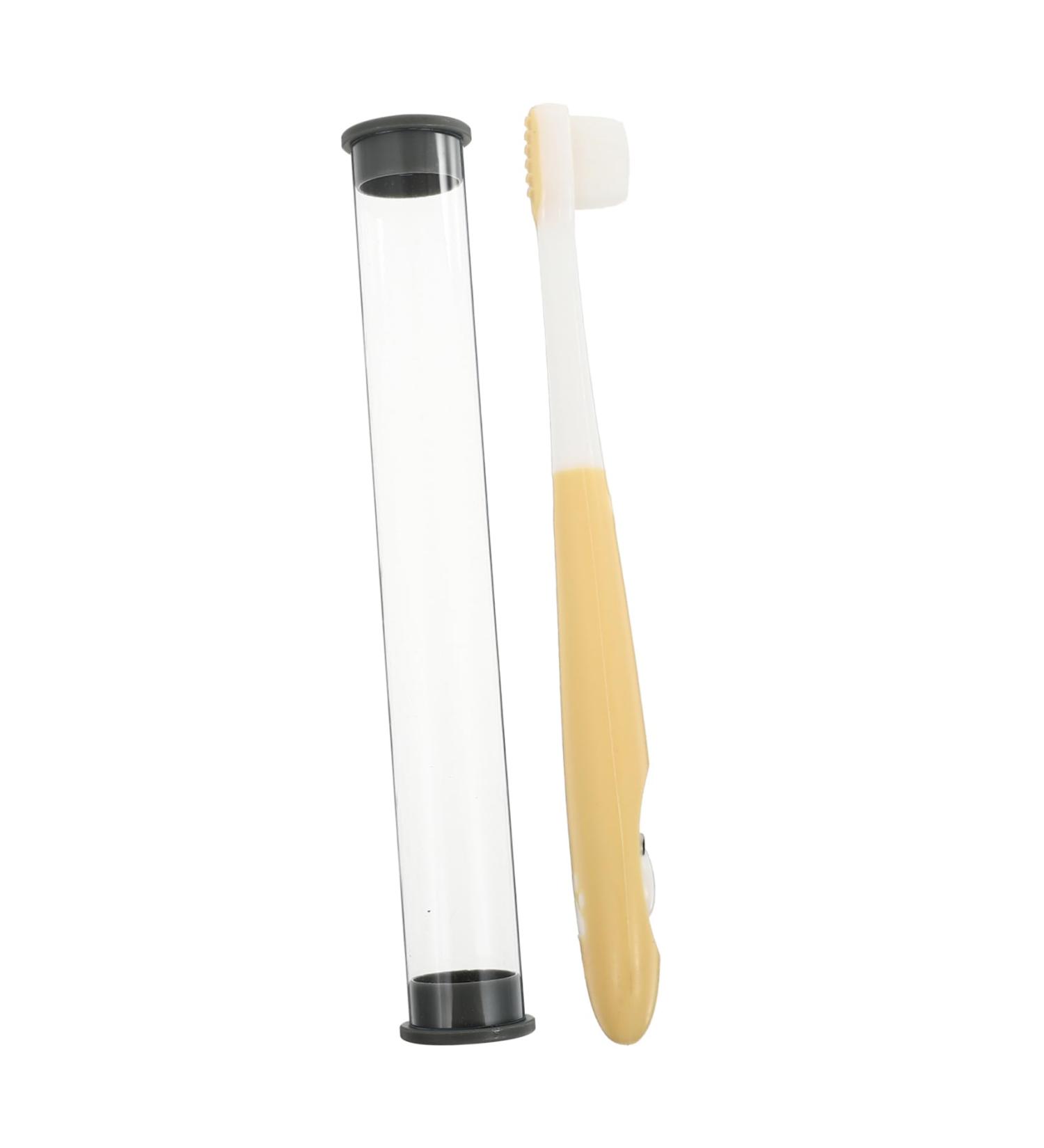 Frcolor Panda Toothbrush for Children - Silicone Manual Toothbrush with Contoured Bristles - Travel-Friendly Kids Oral Care - 1 Pack Yellow - Buy Online on GoSupps.com