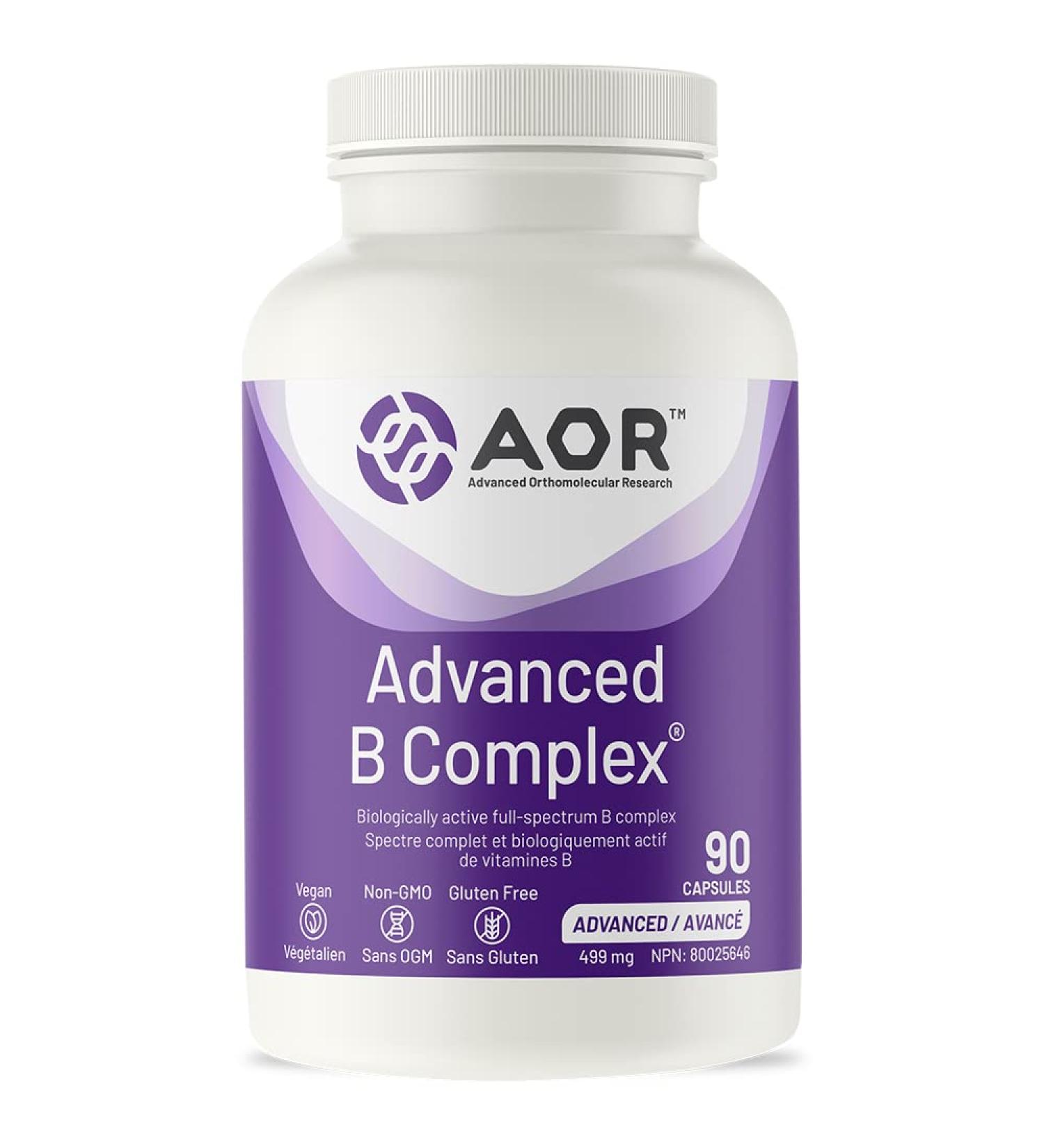AOR Advanced B Complex 90 CT - Essential Vitamin Supplement - Buy Online on GoSupps.com