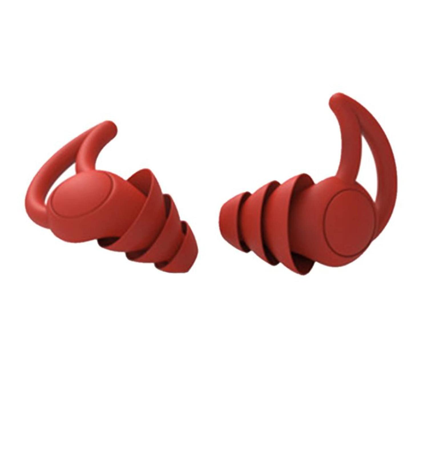 Noise Cancelling Ear Plugs 3 Layers Silicone Reusable Washable Earplugs For Sleeping Noise Cancelling Side Sleepers Construction Workers Snoring Concert Hearing Protection(Red) 3 Layers Red - Buy Online on GoSupps.com