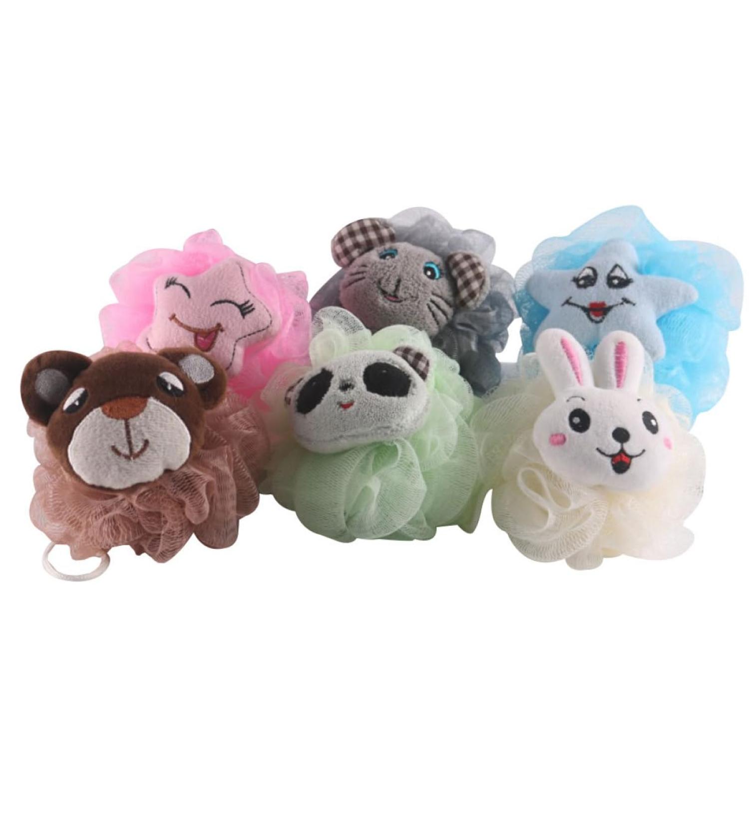 FRCOLOR 6pcs Exfoliating Mesh Pouf Scrubber - Best Bathing Sponge & Loofah for a Spa-Quality Shower Experience - International Shipping Available - Buy Online on GoSupps.com