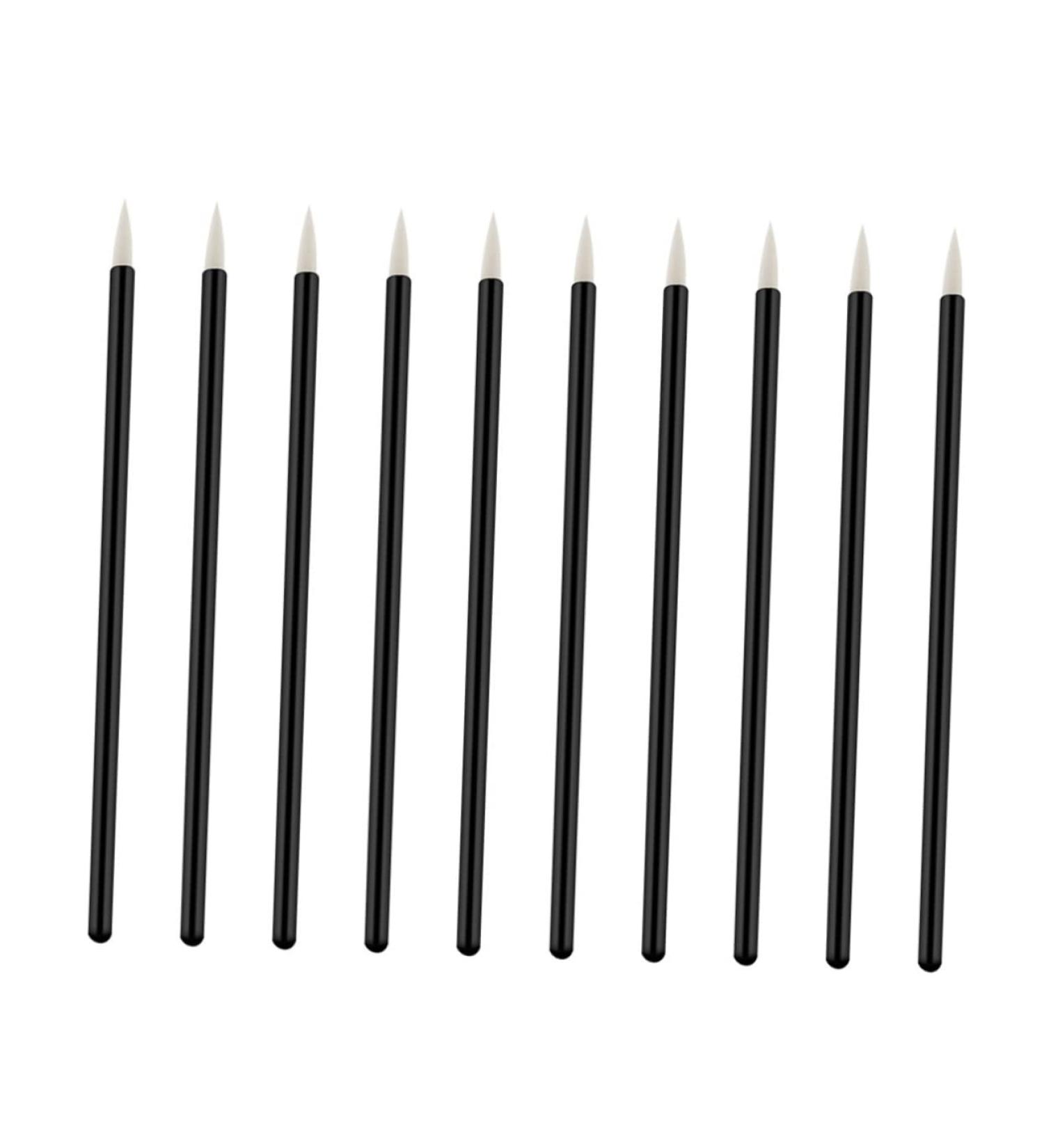 Mipcase 100pcs Makeup Brush Tools Liquid Makeup Cosmetics Brush Eye Shadow Eyelash Brush Disposable 10X0.5X0.5cm White - Buy Online on GoSupps.com