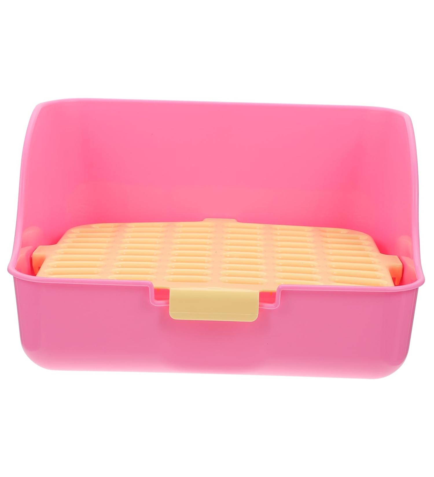 VANZACK Box Rabbit Toilet Pet Toilet Little Pig Pee Toilet Pet Drawer Potty Rabbit Potty Pet Supply Pet Pee Toilet Bunny Toilet Pet Potty Bunny Potty Pet Litter Tray Pet Training Corner 28.5X23.5X15.5CM Pink - Buy Online on GoSupps.com