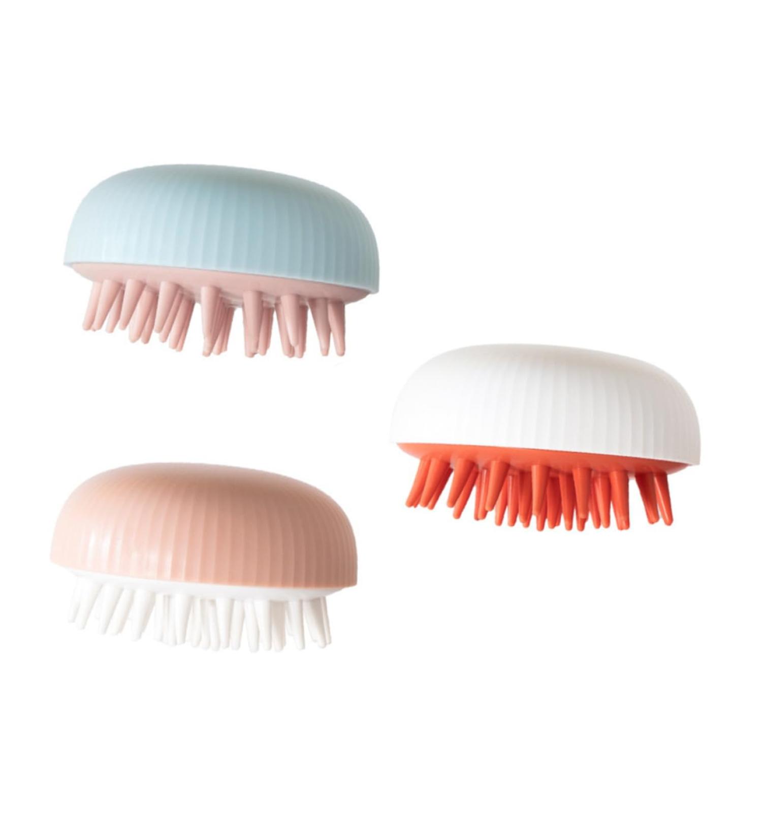 Tovinanna 3-in-1 Shampoo Brush - Scalp Massager & Skin Peeling Tool for Kids - Clean Hairbrush & Head Massage Device - Buy Online on GoSupps.com