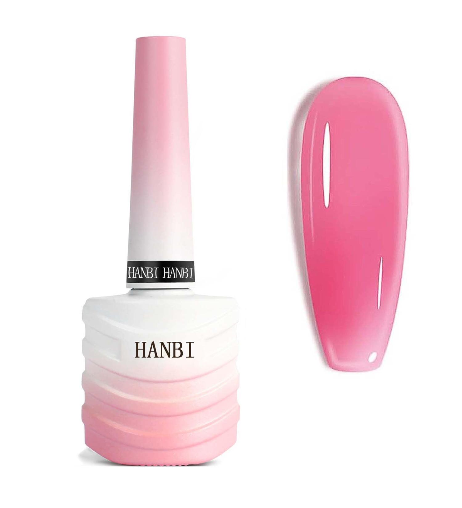 Pink Gel Nail Polish - Jelly Nail Varnish - Peach Pink Long Lasting Non Toxic Formula Gel Polish - UV Gel Nail Polish Soak off UV/LED Lamp Nail Art for Home DIY Gifts for Women - Buy Online on GoSupps.com