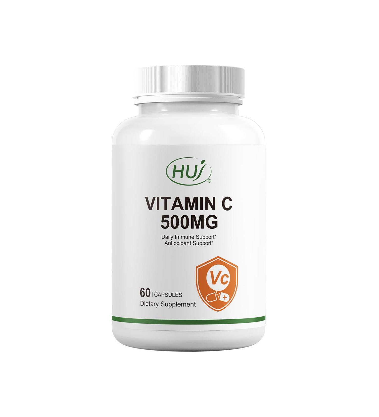 HUJ Vitamin C 500mg Immune and Antioxidant Support 60 Capsules - Buy Online on GoSupps.com
