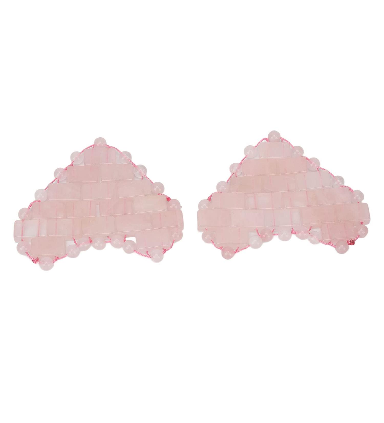 Verdant Touch Jade Stone Eye Patches - Heart-Shaped Pink Eye Pads for Facial Edema Relief | 2 Pack - Buy Online on GoSupps.com