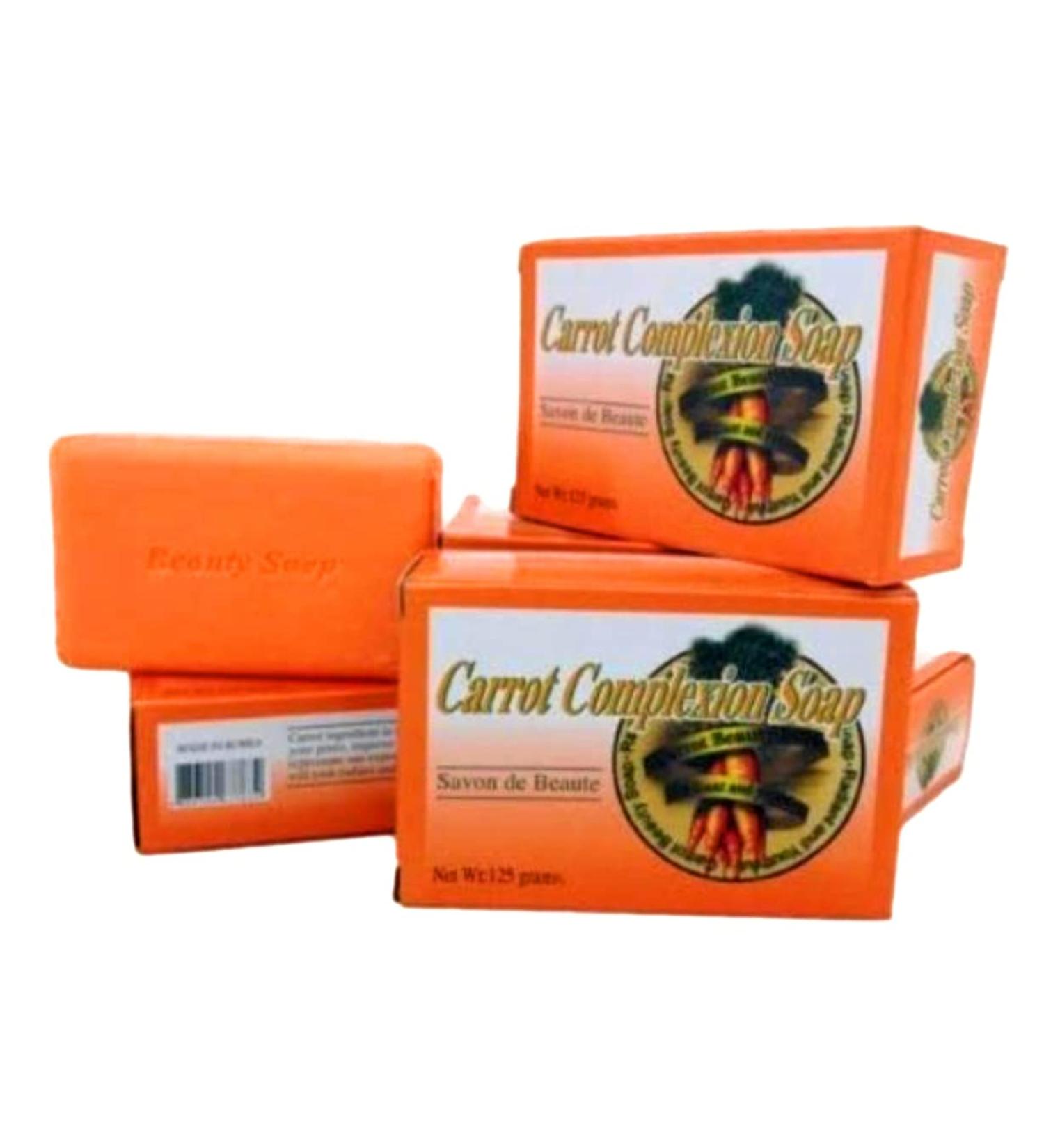 Carrot Complexion Soap - 72 Pieces for Radiant Skin Even Tone & Pore Cleansing - International Shipping - Buy Online on GoSupps.com