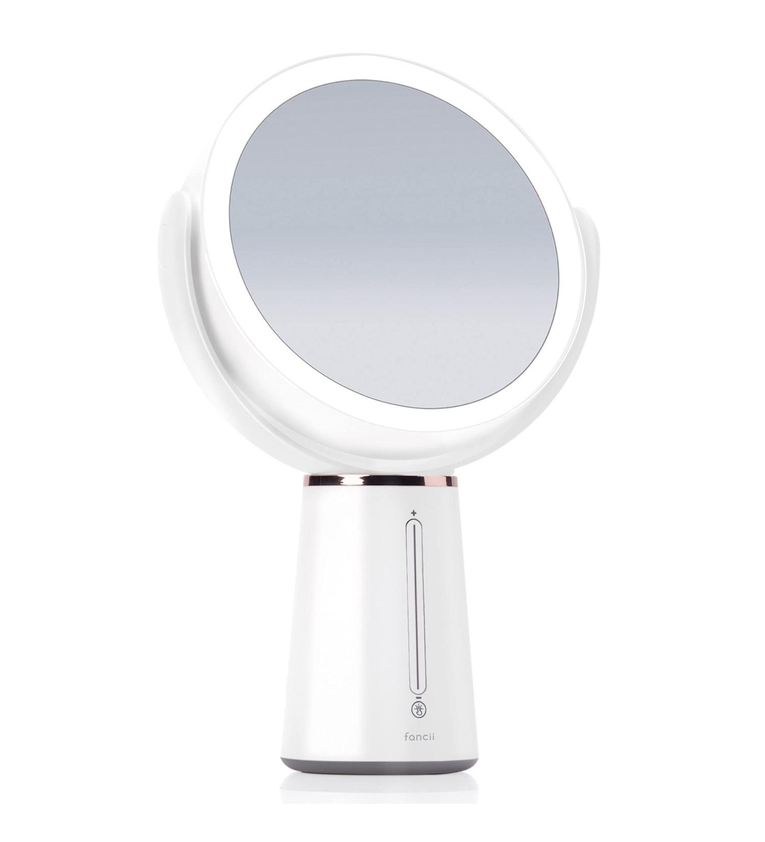 Fancii LED Lighted Magnifying Makeup Mirror - Rechargeable, Double-Sided 1x/10x Magnification, Adjustable Brightness, Large Vanity Mirror (Nova) - Buy Online on GoSupps.com