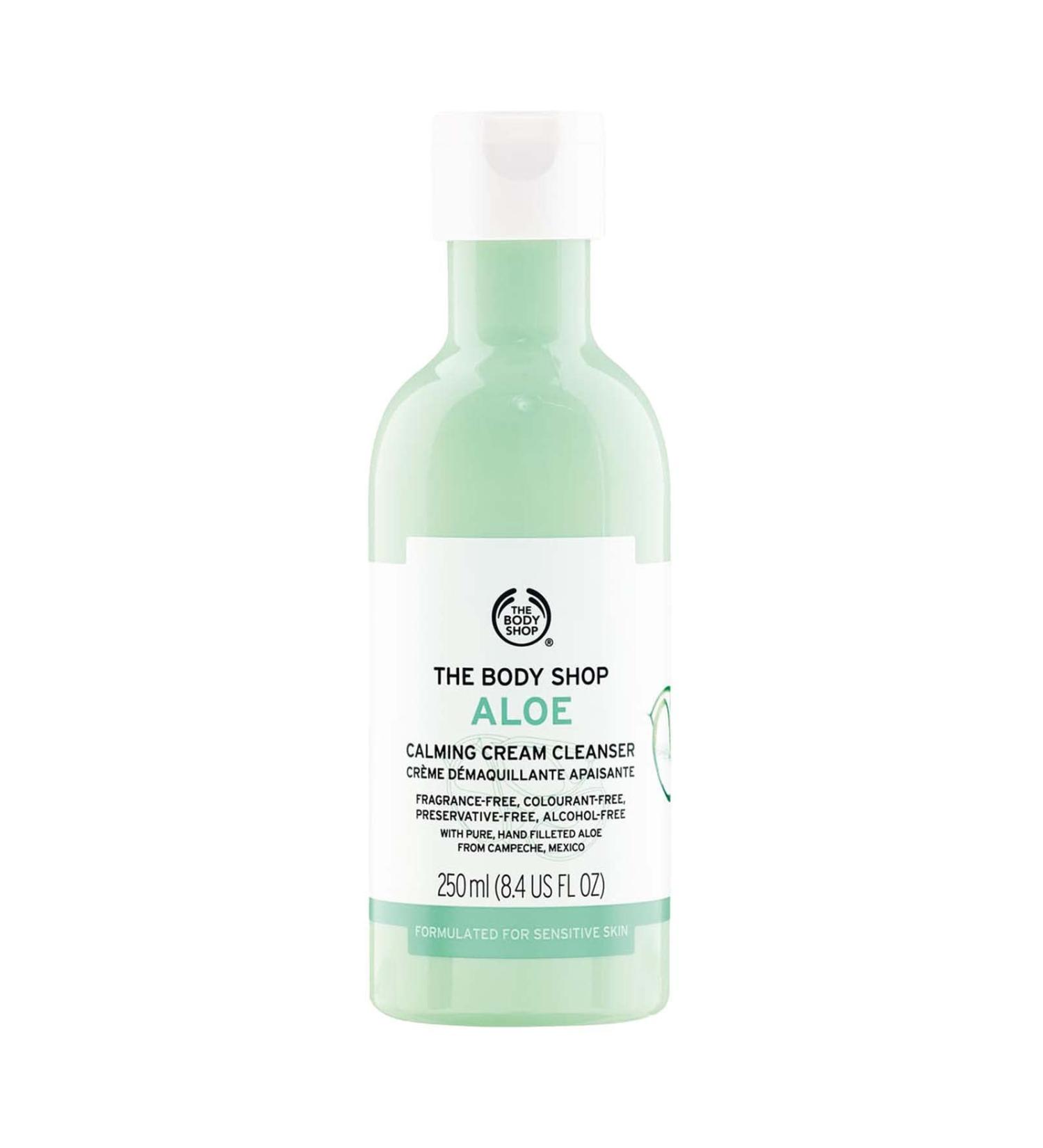 The Body Shop Aloe Calming Cream Cleanser 250ml - Gentle Face Wash for Sensitive Skin - Buy Online on GoSupps.com