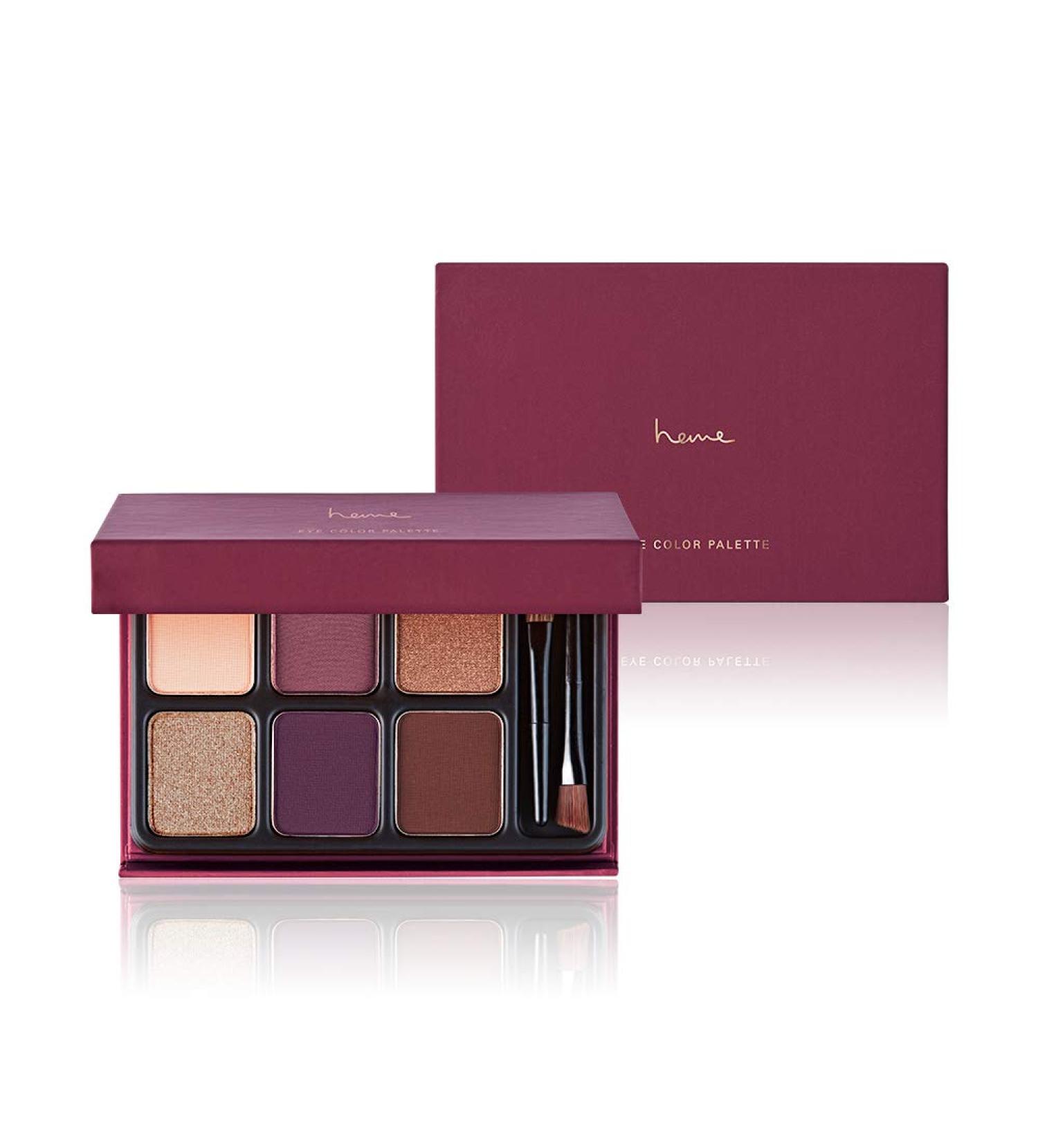 Heme Eye Color Palette - Purple Blossom 0.32 oz | Mineral Powder Velvet Matte/Shimmer/Glitter/Metal - Buy Online on GoSupps.com