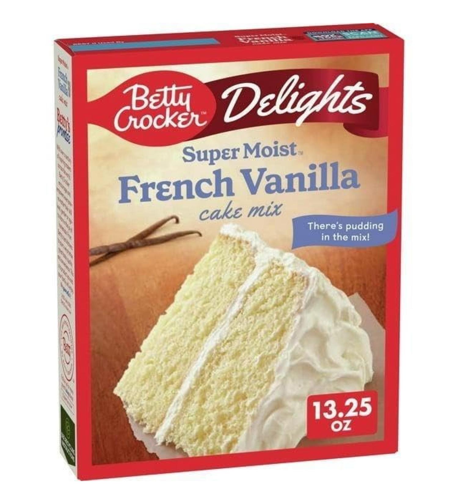 Betty Crocker Delights Super Moist French Vanilla Cake Mix 376g (13.25oz) - Buy Online on GoSupps.com