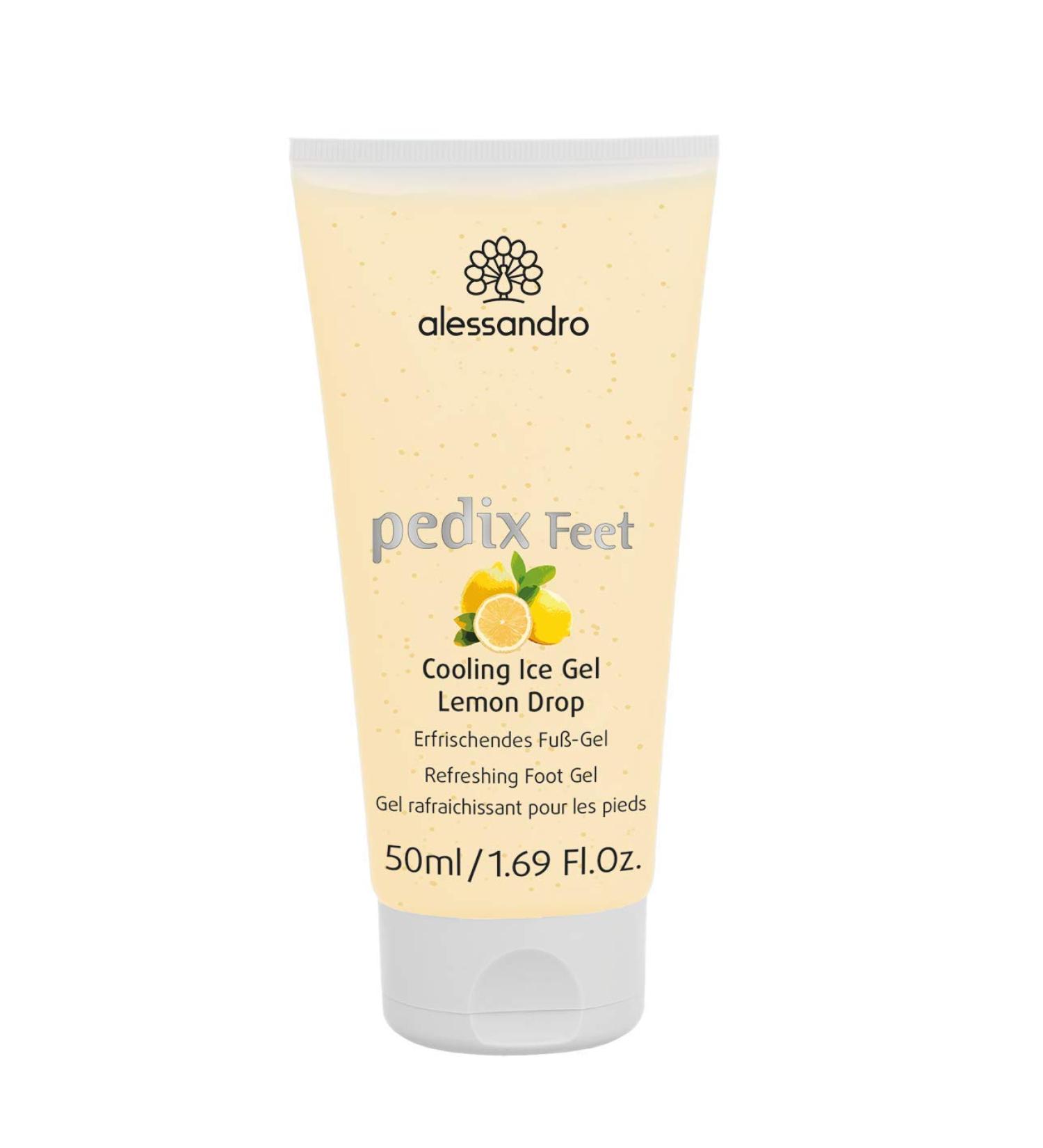 Alessandro Pedix Cooling Ice Gel Lemon Drop - Refreshing 50g Foot Gel for Instant Relief & Refreshment - Buy Online on GoSupps.com