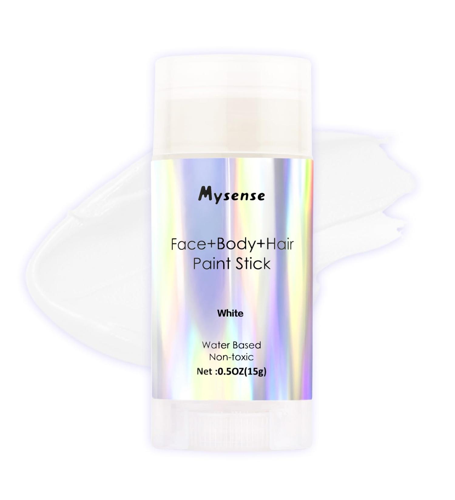 Mysense White Body Paint Stick - Non-toxic Water-Based Makeup for Halloween SFX Cosplay - 0.5oz - Buy Online on GoSupps.com