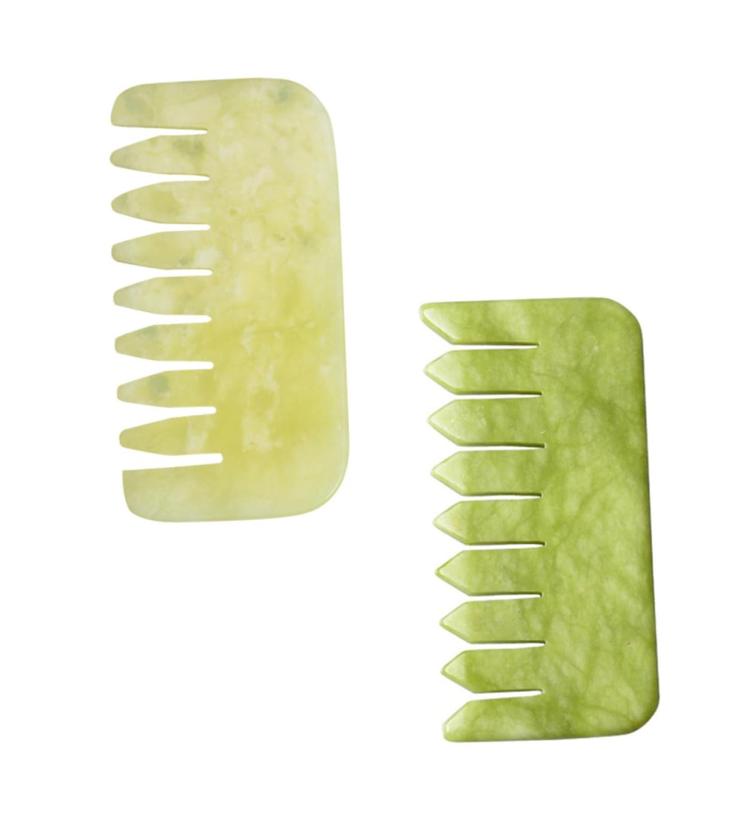 Magiclulu Portable Massage Combs - Scalp Massage Tools & Jade Gua Sha Comb Duo for Relaxation & Wellness - Buy Online on GoSupps.com