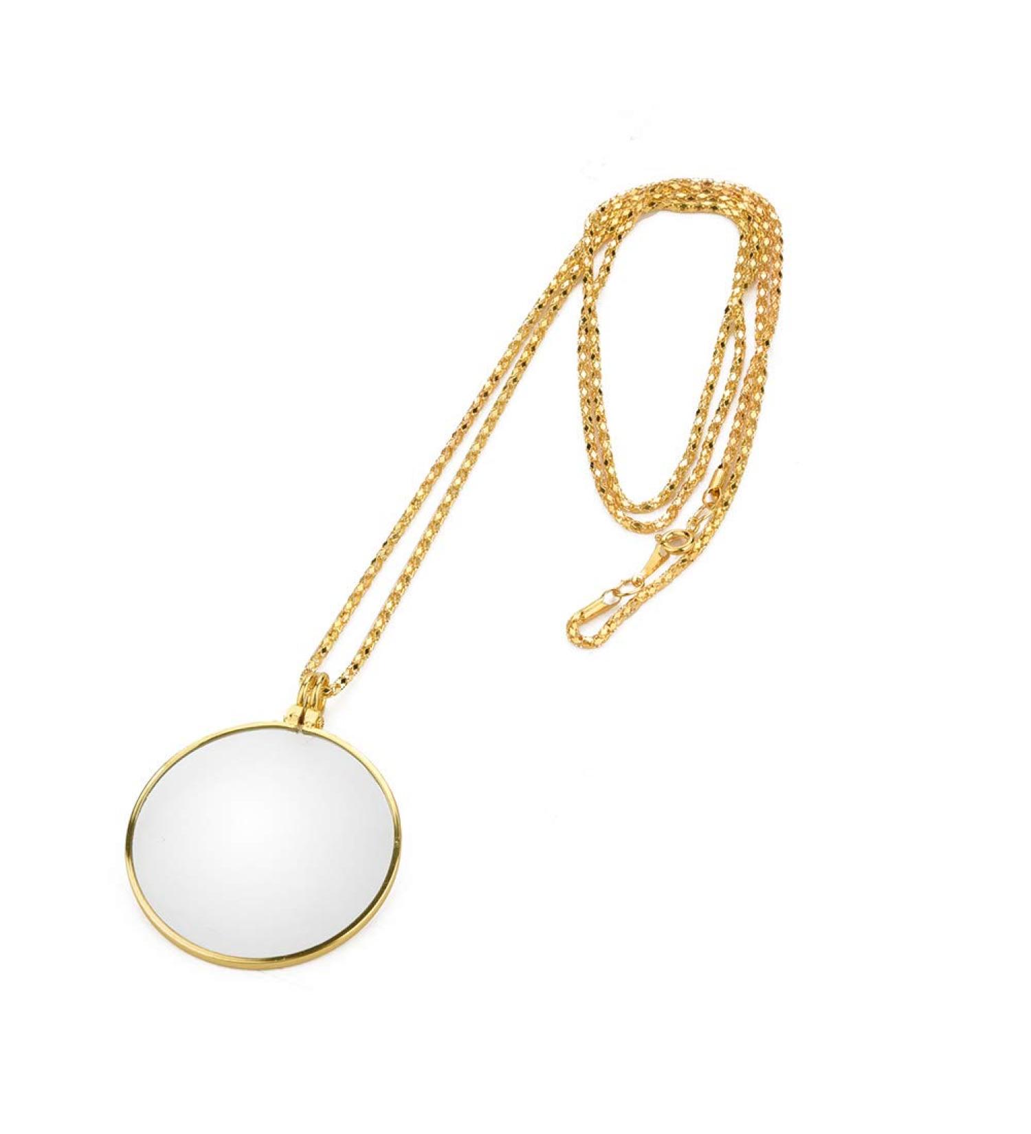 Magnifier Pendant Necklace 5X Monocle for Eye Costume Mini Magnify Glass Reeding Decorative Necklace for Library Reading Jewelry Crafts Needlework (gold) - Buy Online on GoSupps.com