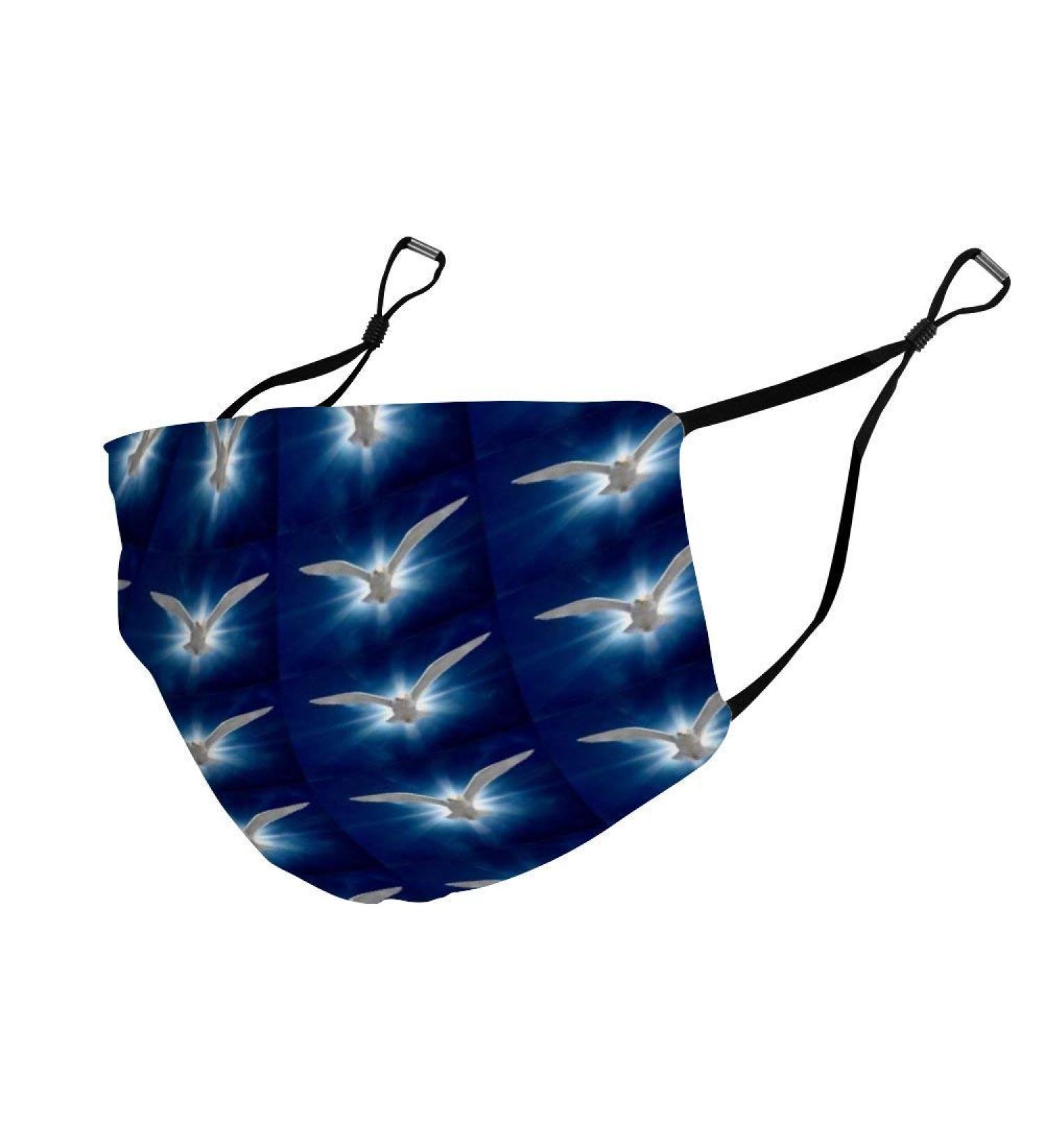 Mouth Mask Earloop Mask Fashion Polyester Breathable Mask - White Pigeon Adjustable Elastic Strap Windproof Face And Nose Cover Reusable & Washable - Buy Online on GoSupps.com