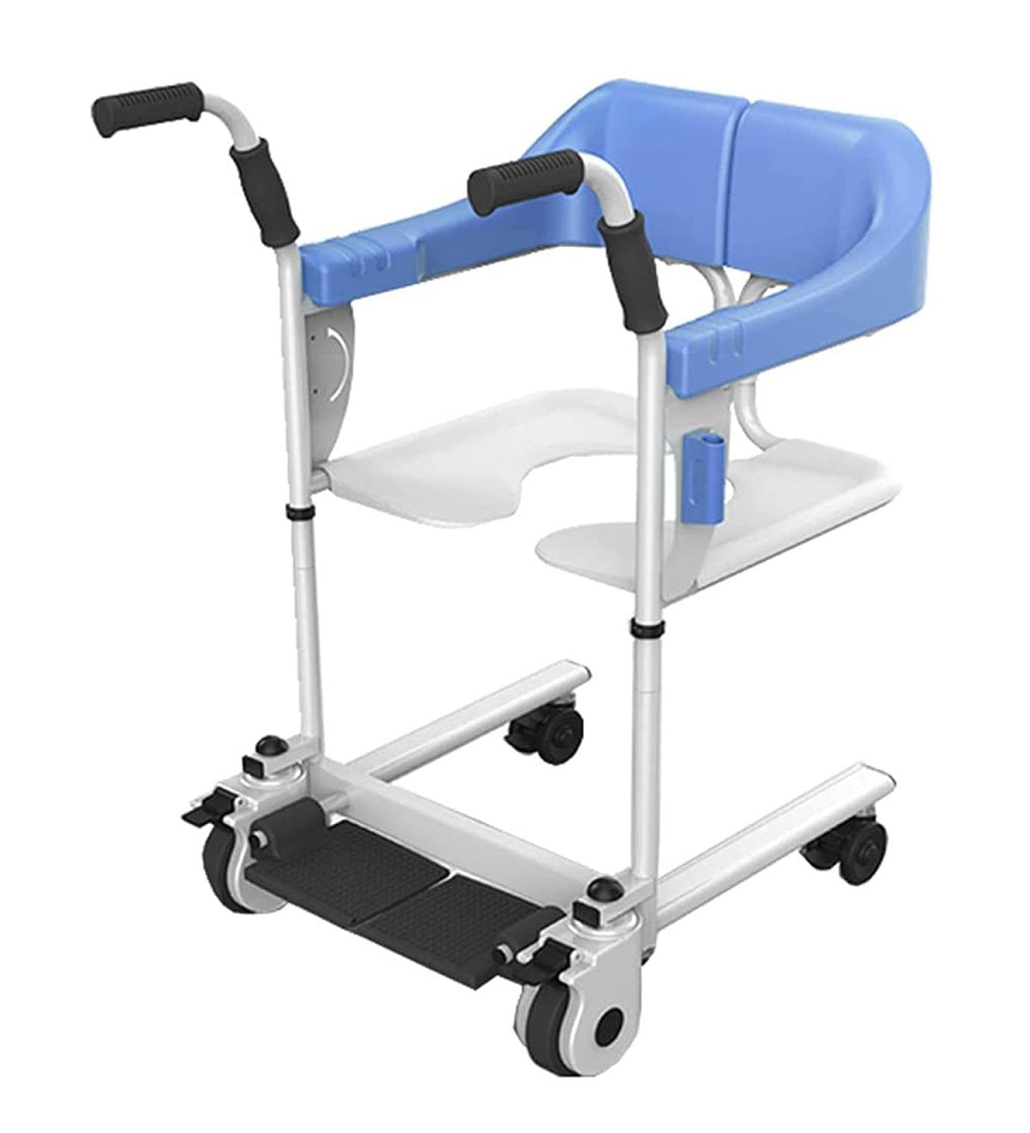 Bathroom Wheelchairs Patient Transfer Chair Seated Patient Lift 360 Universal Wheel Home Shifter for Nursing Paralyzed Elderly Disabled People Manual Wheelchair Lightblue-ComfortEdition Lightblue ComfortEdition - Buy Online on GoSupps.com
