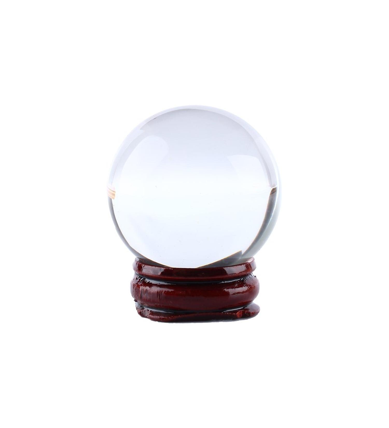 Hztyyier 40mm Clear Crystal Ball - Natural Quartz Healing Sphere with Stand | Rare Asian Gemstone for Meditation & Decor - Buy Online on GoSupps.com