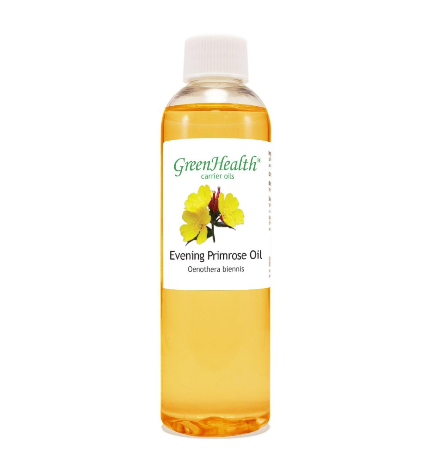 GreenHealth Evening Primrose Carrier Oil 4 fl oz (118 ml) Plastic Bottle w/Cap 100% Pure Carrier Oil