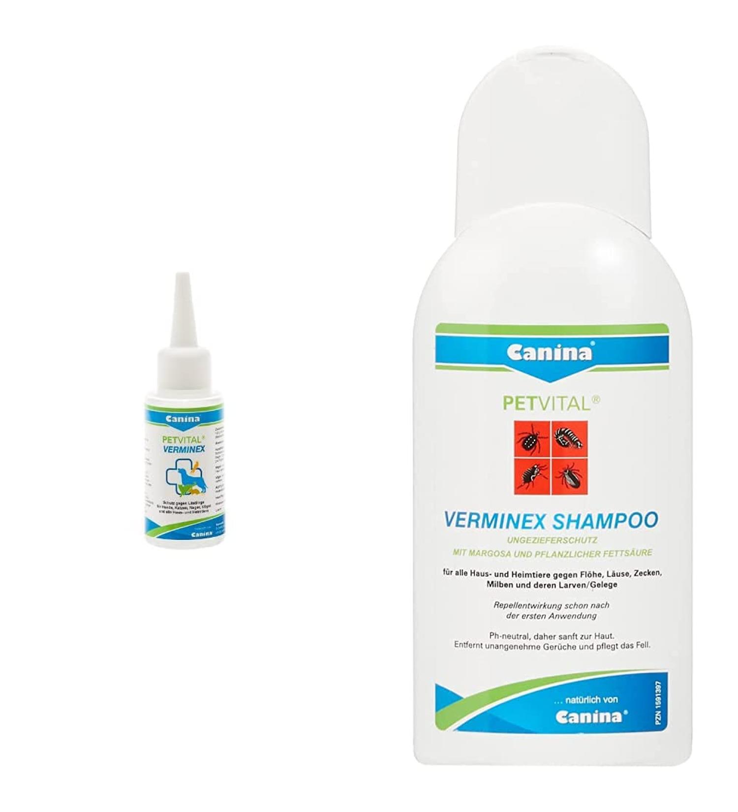 Canina Petvital Verminex Bundle - 8 Petvital Verminex & 250ml Shampoo for Effective Pest Control - International Shipping Available - Buy Online on GoSupps.com