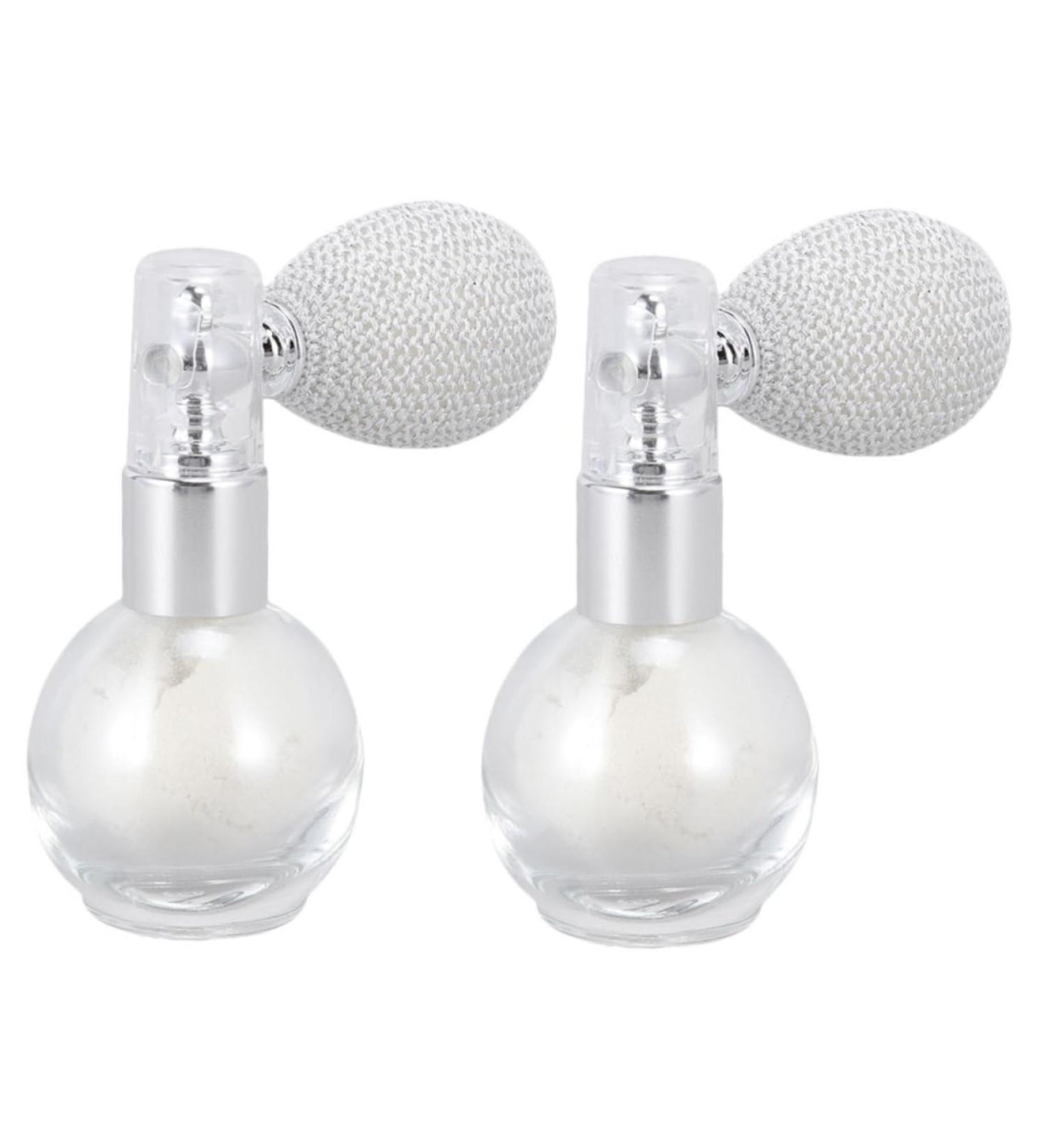 POPETPOP 2pcs Bottle Makeup Spray Highlighter Powder Bottles Gloss Body Women Sparkling Highlight White 7.5x6cm - Buy Online on GoSupps.com