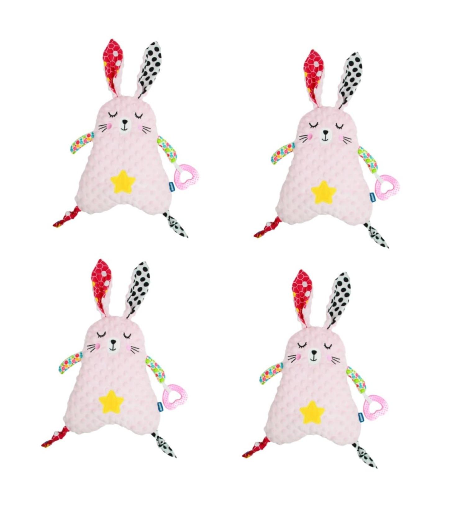 Ibasenice 4-Piece Baby Comfort Towel Set | Soft Cuddly Toys & Towels for Newborns | Ideal Baby Shower Gift - Buy Online on GoSupps.com