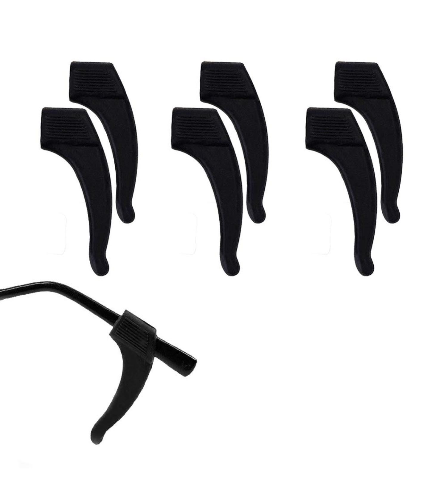 3 Pairs Anti-Slip Ear Hook Grip Glasses Accessories Ear Hook Eyeglass Temple Tip for Sunglasses and Glasses (Black) - Buy Online on GoSupps.com