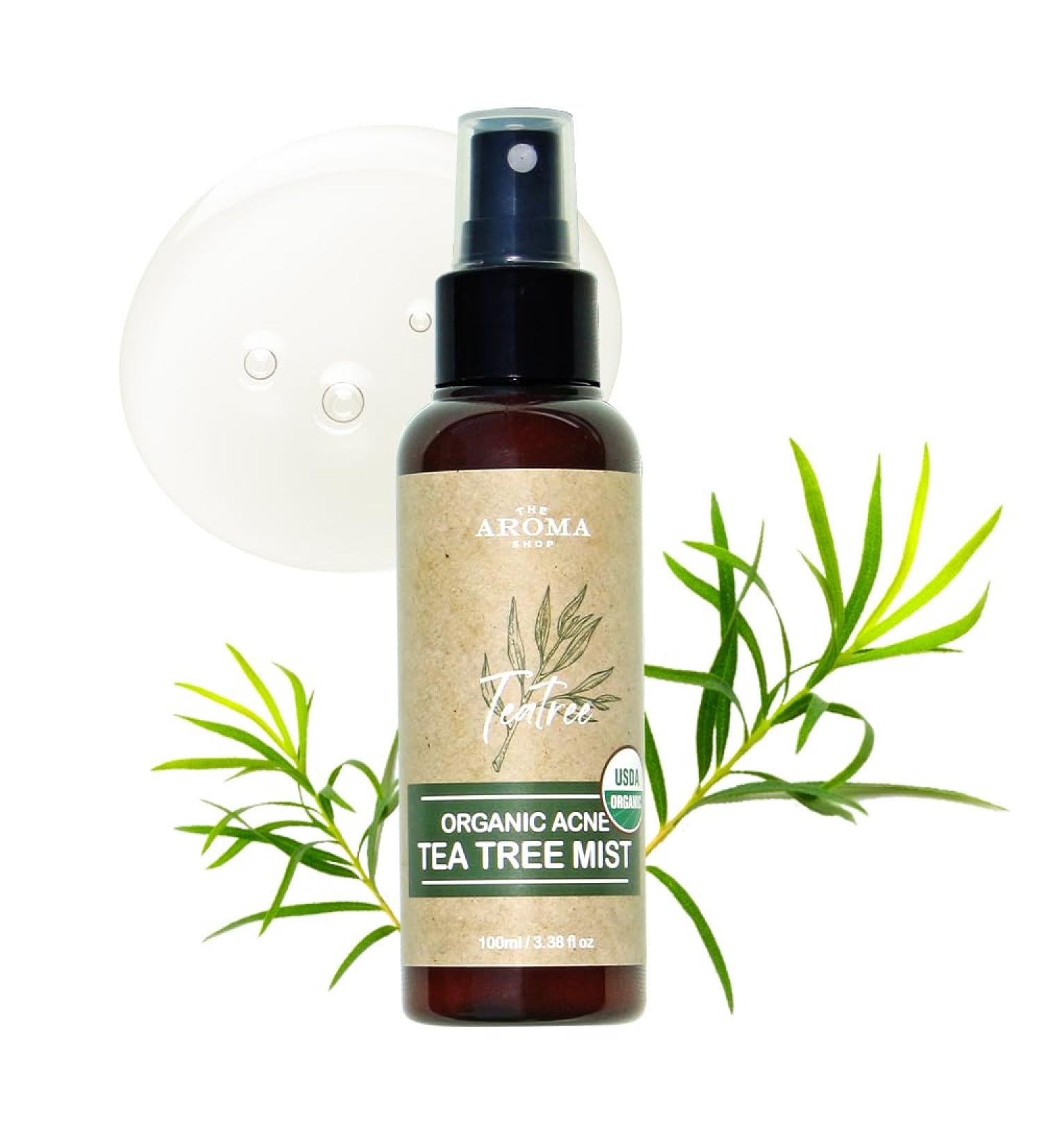 Organic Acne Tea Tree Mist - USDA Certified | TheAromaShop | Facial & Body Spray | Natural Ingredients | 3.38 fl. oz | Korea Atonanda - Buy Online on GoSupps.com