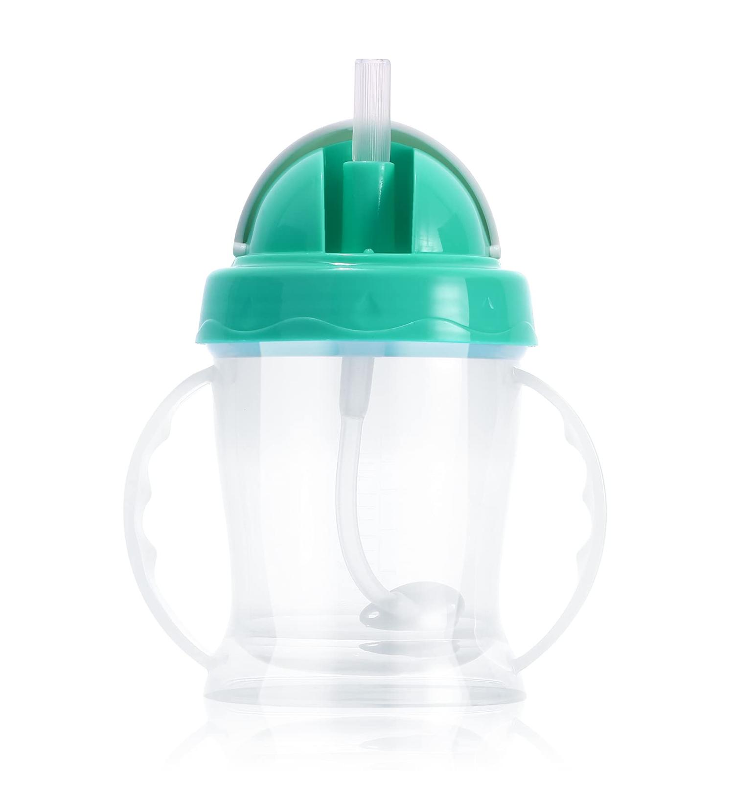 JOYWA Soft Spout Sippy Cup with Weighted Straw - Leak-proof, Spill-proof, Break-proof - 160ml Toddler Learner Cup for 6+ months (Green) - Buy Online on GoSupps.com