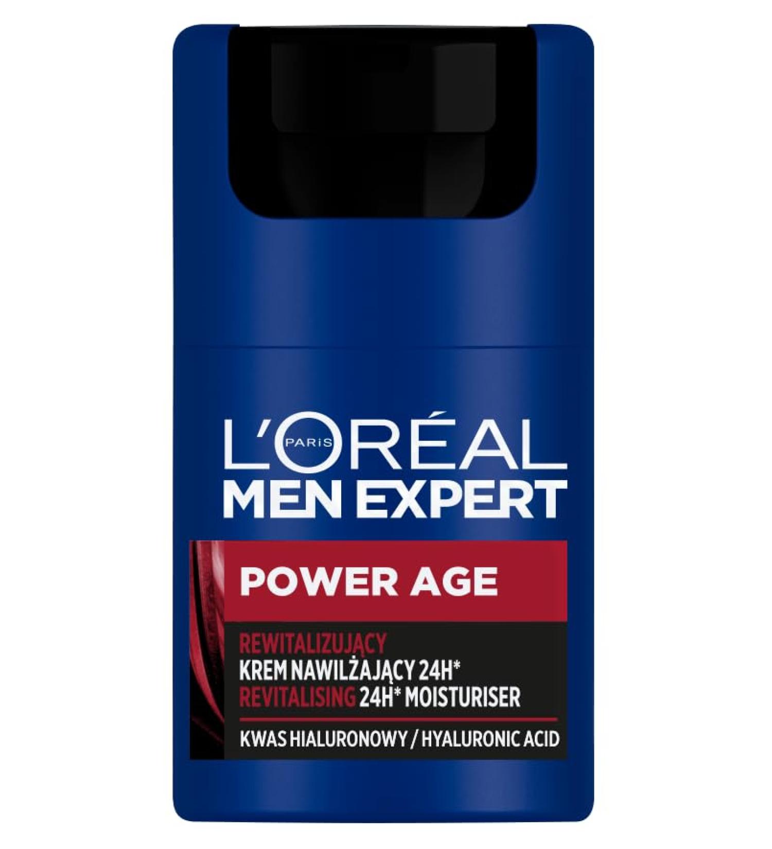 L'Or al Paris Men Expert Power Age 24h Revitalizing Moisturizing Cream 50 ml - Buy Online on GoSupps.com