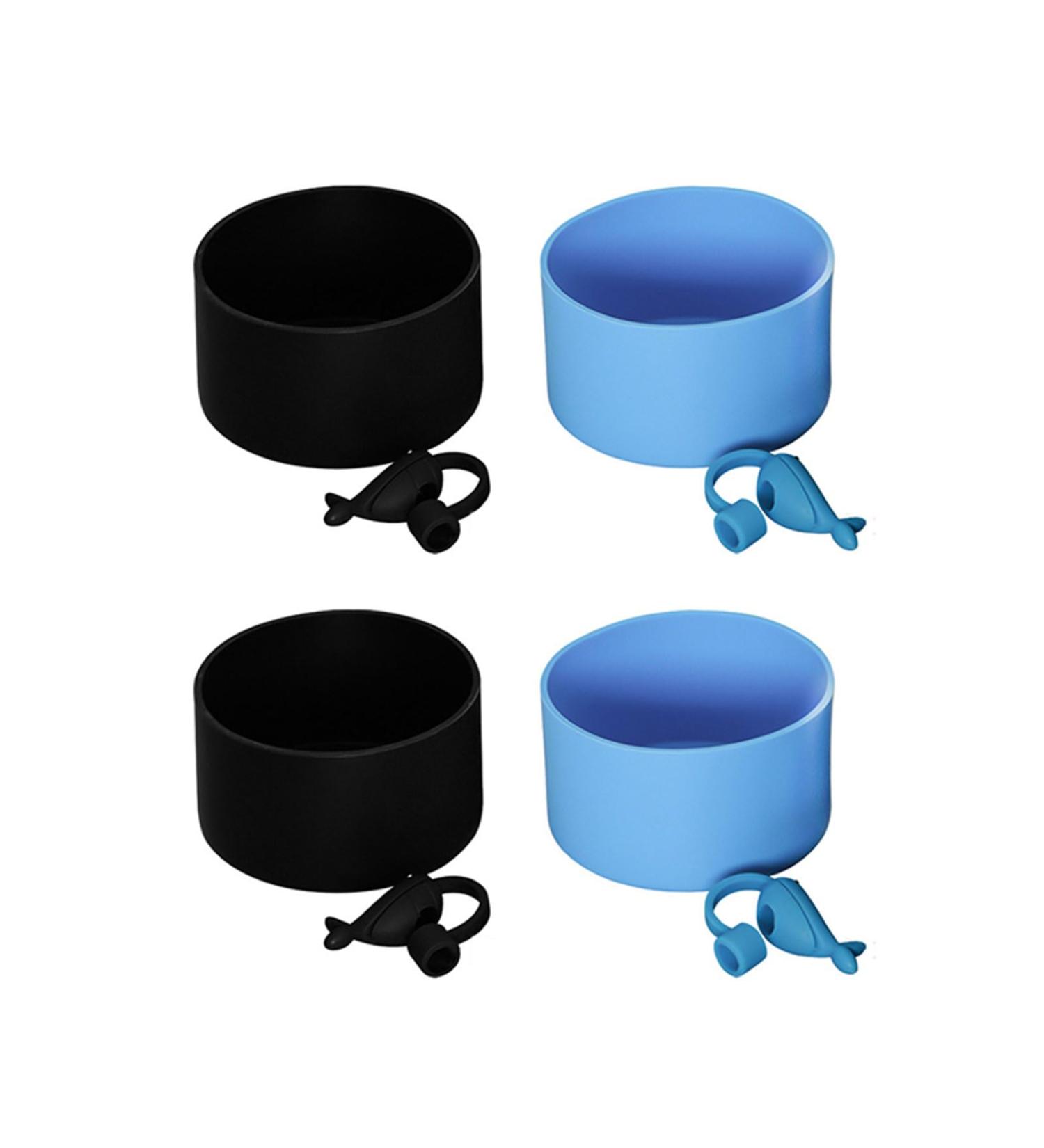 Heat Resistant Silicone Cup Sleeve Set Slip Straw Cap Water Bottle Boots Silicone Straw Cover Friendly Cup Accessories for Home Office Travel Travel - Buy Online on GoSupps.com