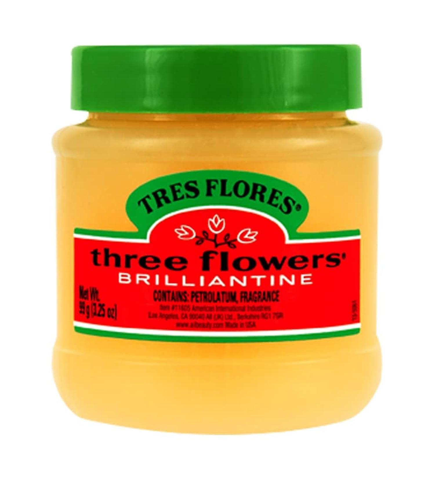 TRES FLORES Three Flowers Brilliantine Pomade 3.25oz - International Shipping Available | Premium Hair Styling Product - Buy Online on GoSupps.com