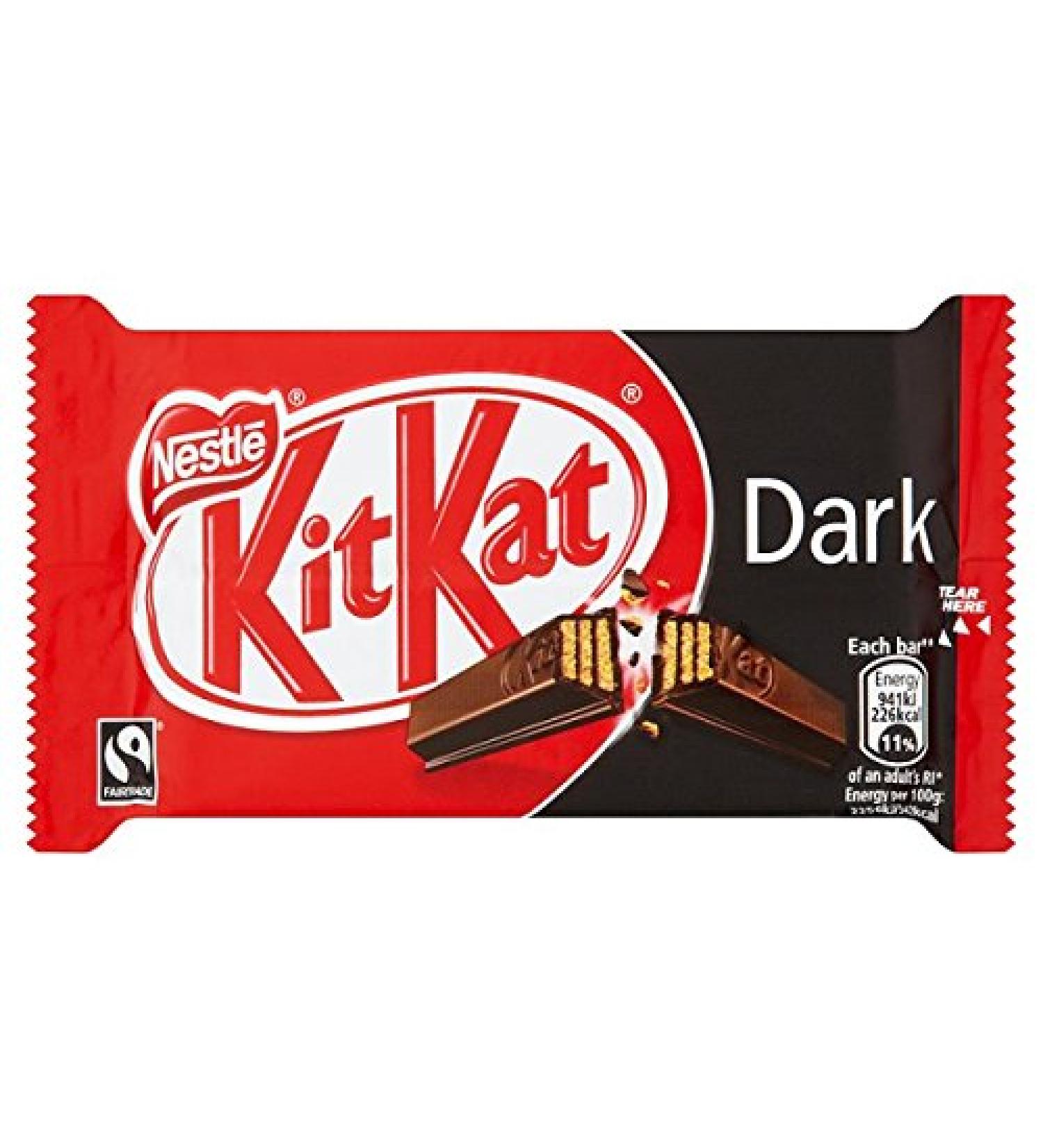 KitKat KITKAT 4 Finger 70% Bar Dark Chocolate 41g (Pack of 24 x 41g)