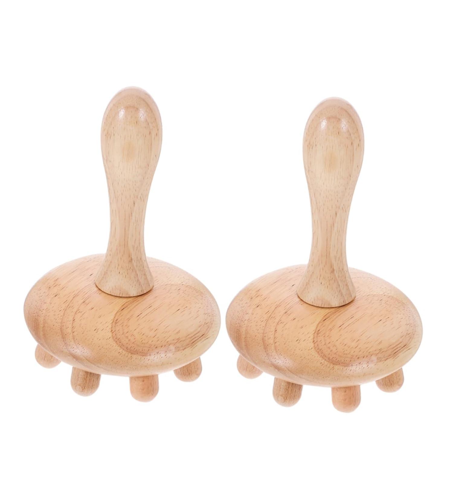 Fomiyes 2st Meridian Massage Brush & Wooden Scalp Comb | Antistatic Natural Wide Tooth Massage Tool for Relaxation - Buy Online on GoSupps.com