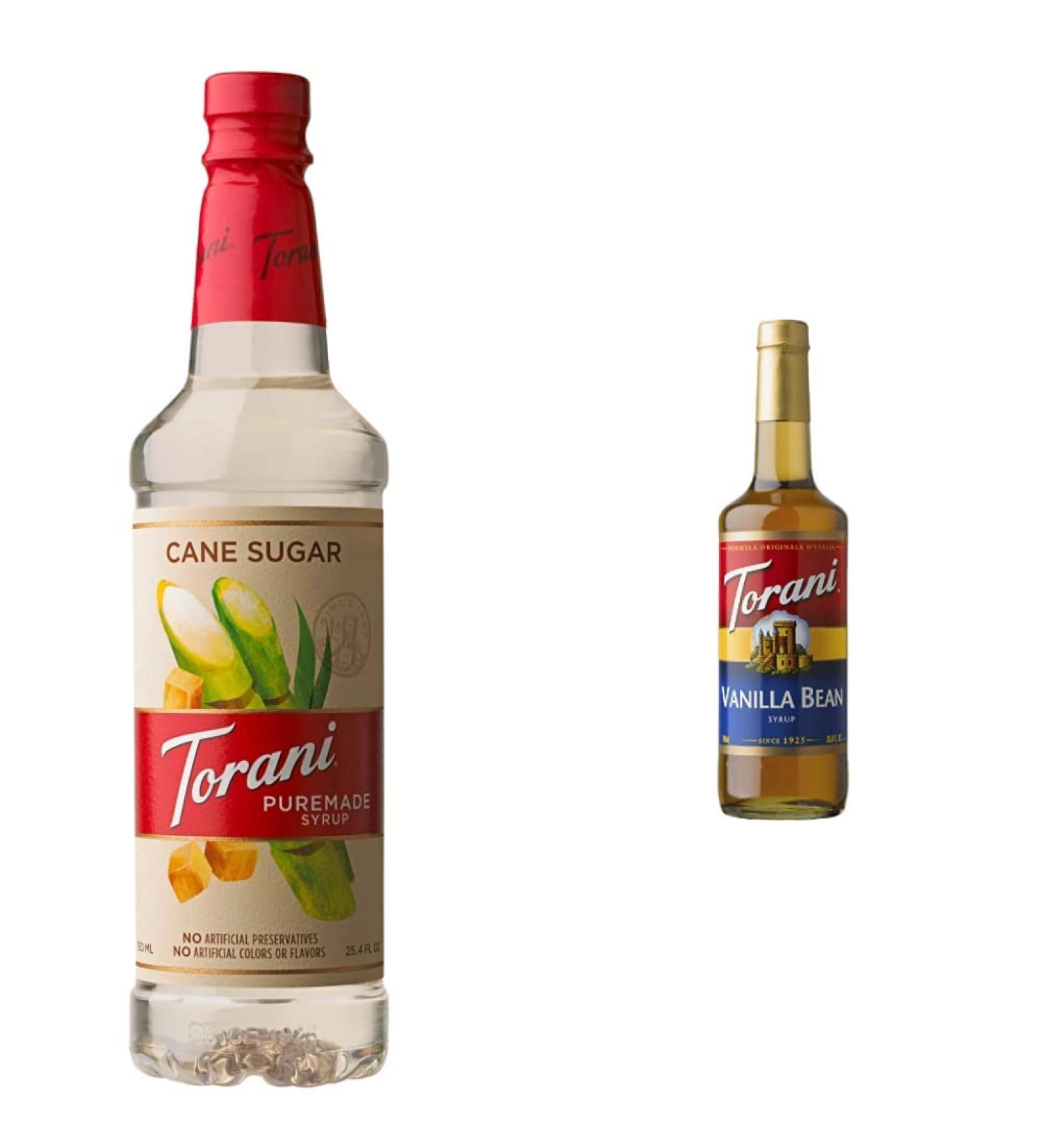 Torani Pure Made Cane Sugar Sweetener PET Bottle 750 milliliters & Vanilla Bean Flavour Syrup 750 Milliliter Sweetener + Vanilla Bean Syrup - Buy Online on GoSupps.com