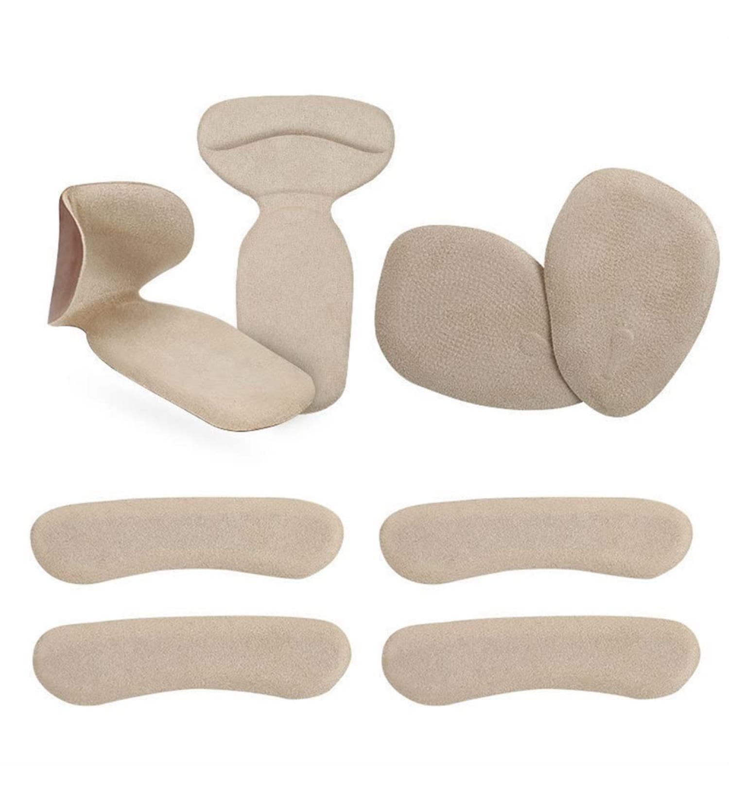 Heel Cushion Inserts Gel - Self-Adhesive Anti-Wear Forefoot Cushions for Men - Comfort for Heel Spurs & Dry Cracked Heels (Flannel Apricot Large) - International Shipping - Buy Online on GoSupps.com