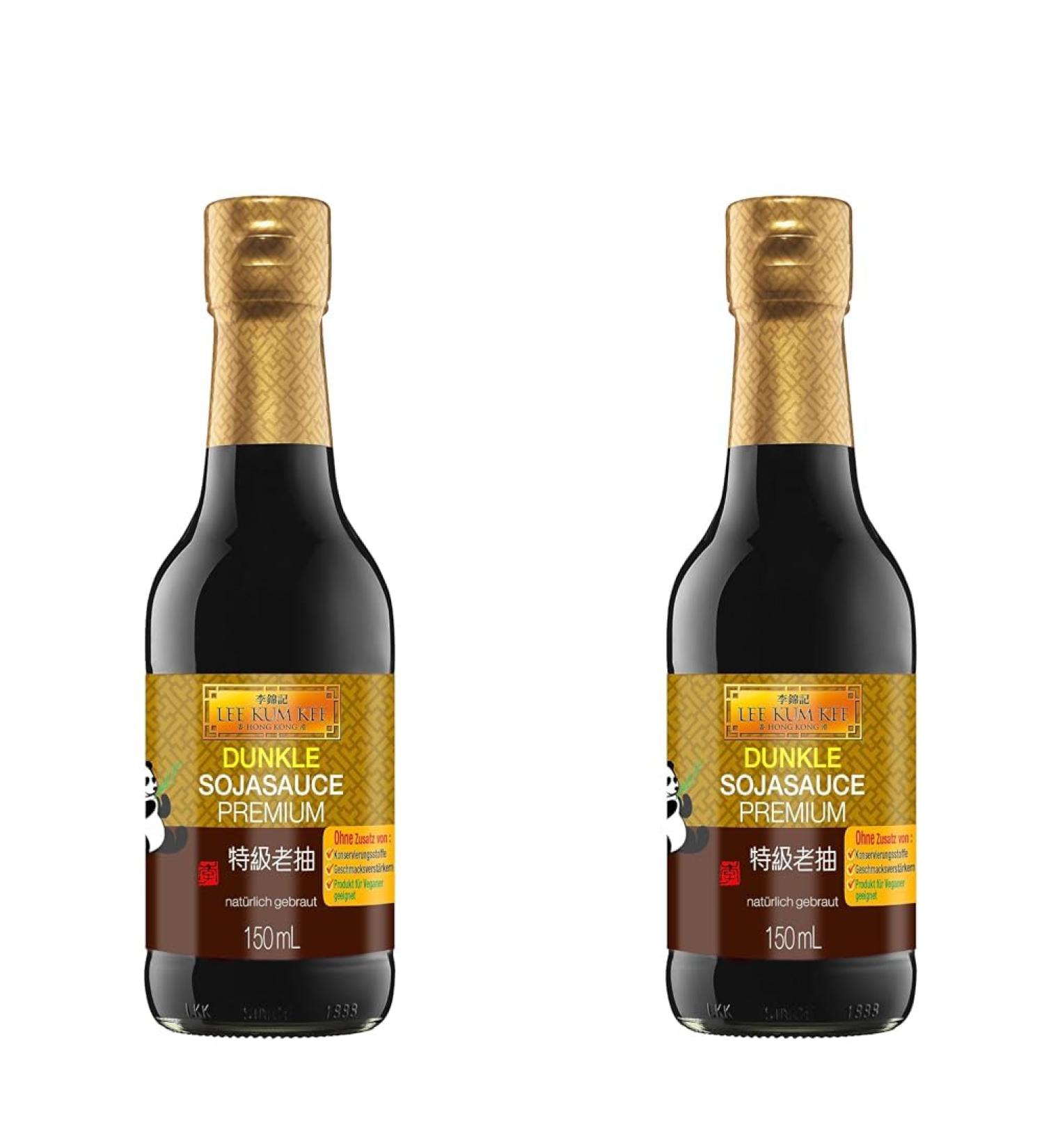 Lee Kum Kee Dark Soy Sauce Premium - Soy Seasoning - 150ml (Pack of 2) | International Shipping Available - Buy Online on GoSupps.com